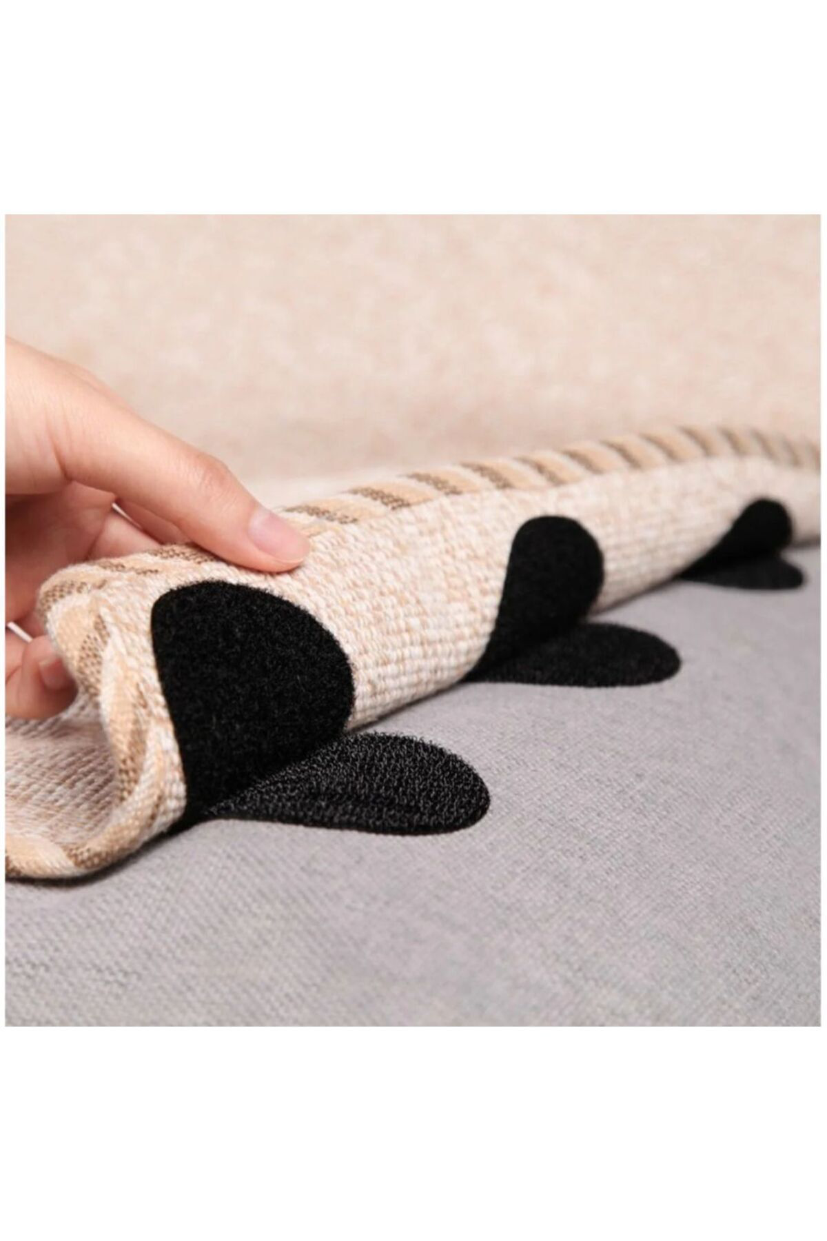 Halı Kilim Kaydırmaz Cırt 10 Set Mobilya Profilleri Siyah CN