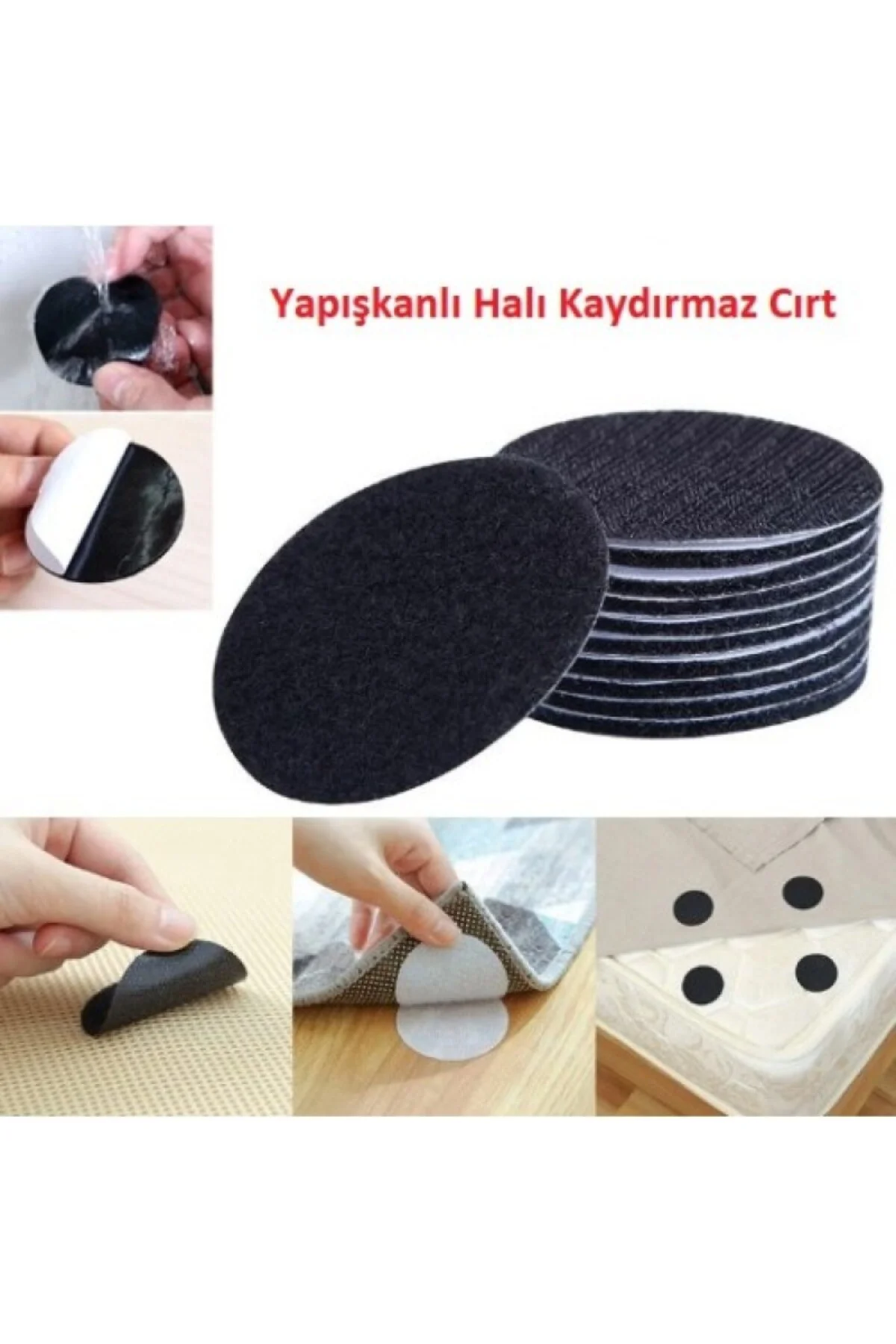 Halı Kilim Kaydırmaz Cırt 10 Set 5cm Yıkanabilir Çıkarılabilir Kullanılabilir Köşe Sabitleyici