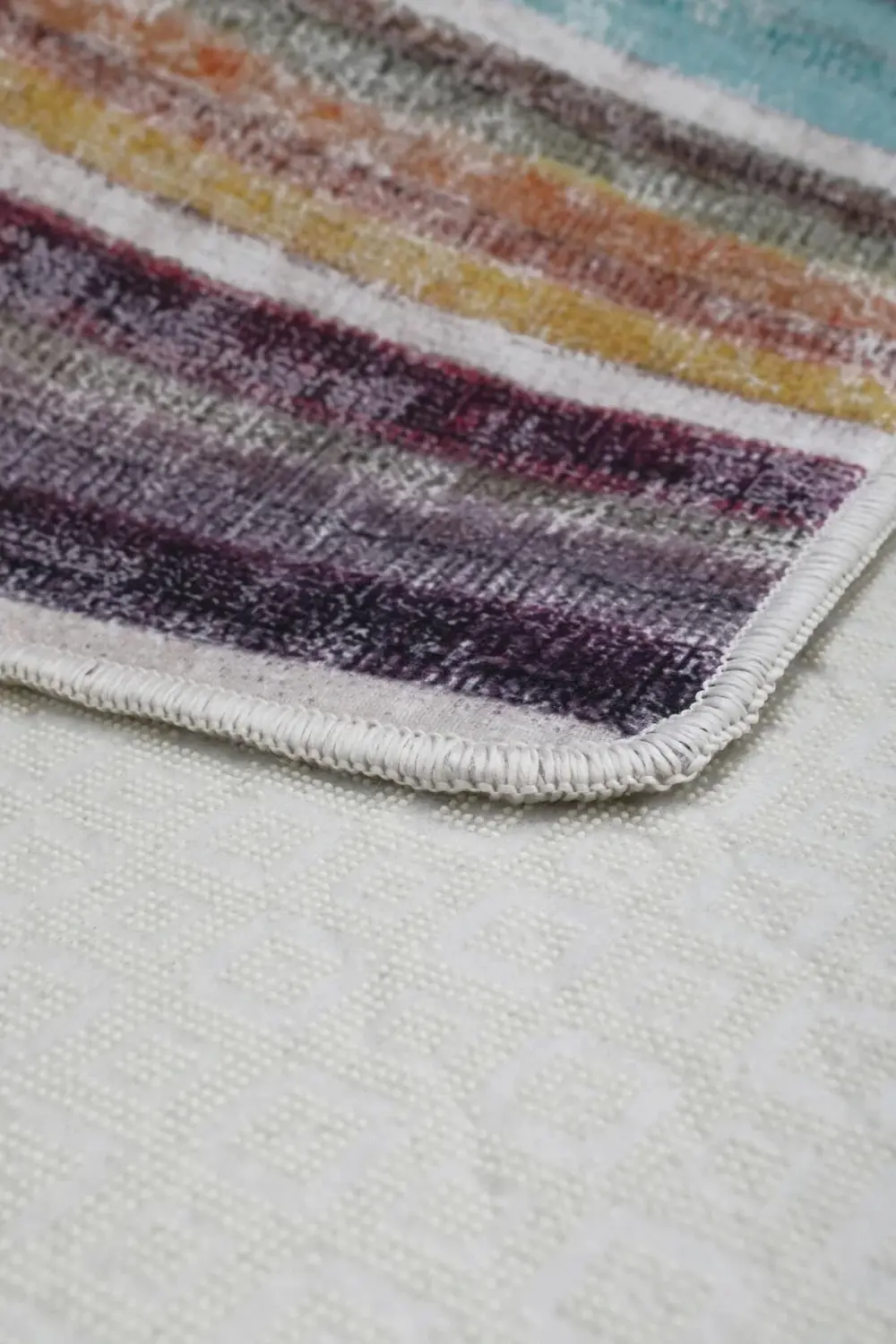 Halı Multi Cool Yıkanabilir Saçaksız Kesme Ince Yolluk Kilim Salo