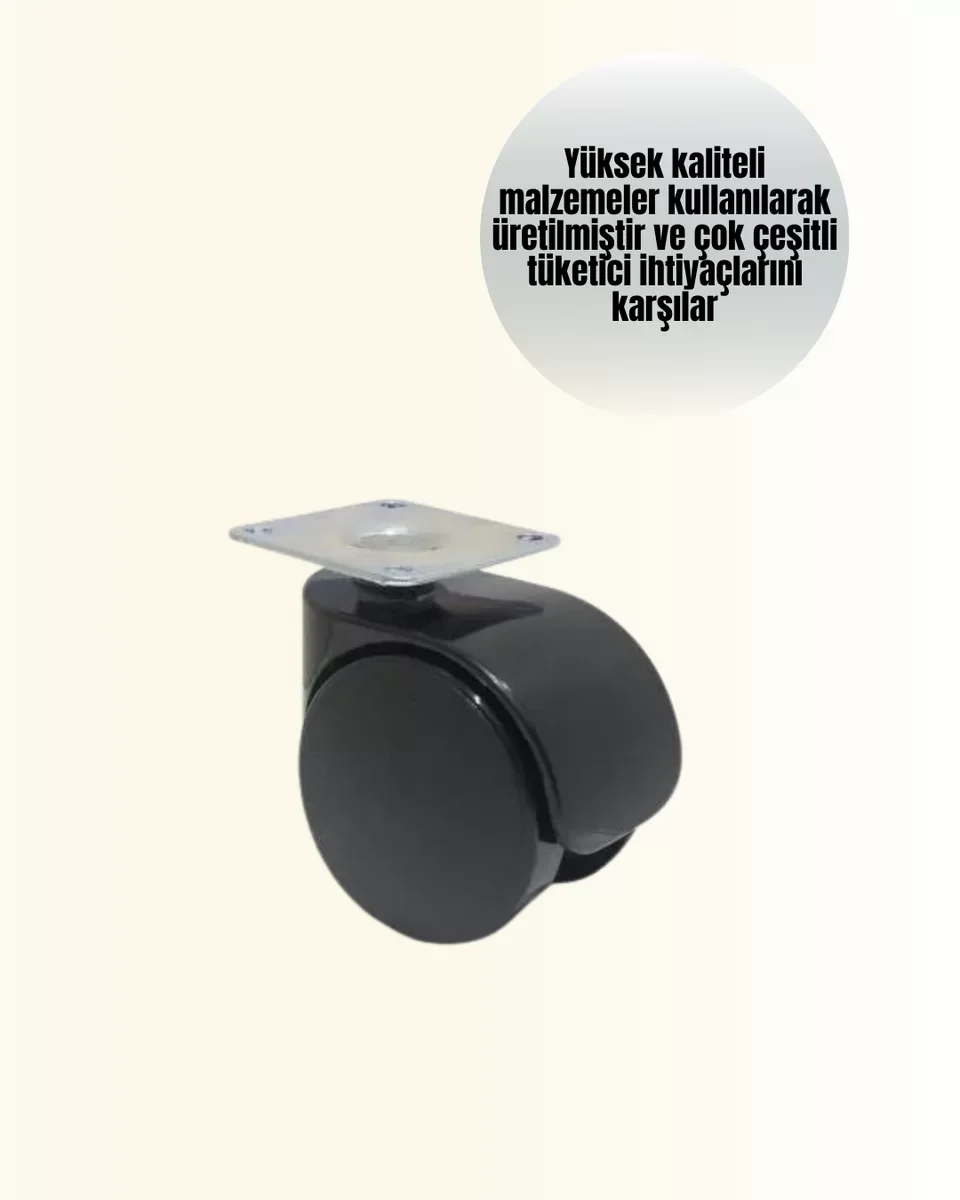 Halı ve Beton Uyumlu Kilitsiz Mobilya Tekerleği 4'lü Set - Sessiz ve Pratik Taşıma Çözümü