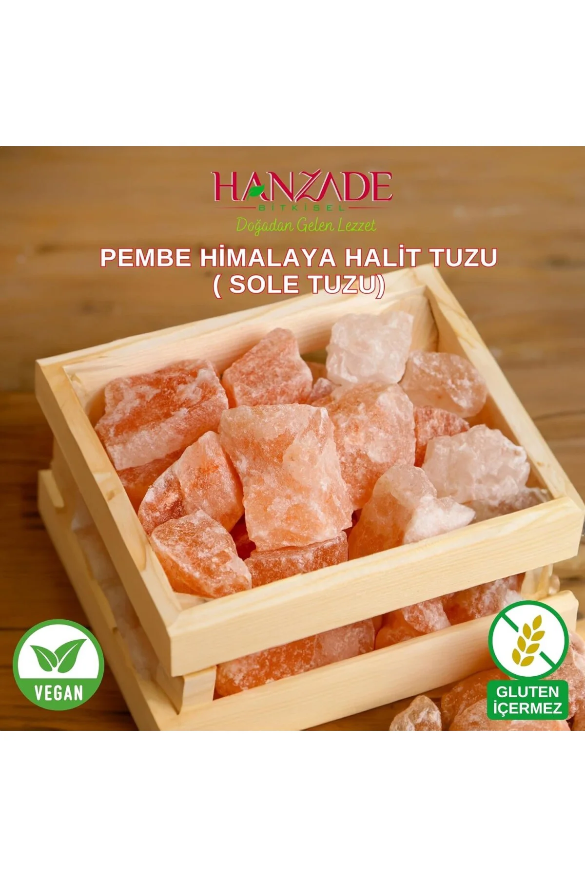 Halit Tuz Sole Tuzu 1 KG Şeffaf Berrak Kristal Pembe Himalaya Hal