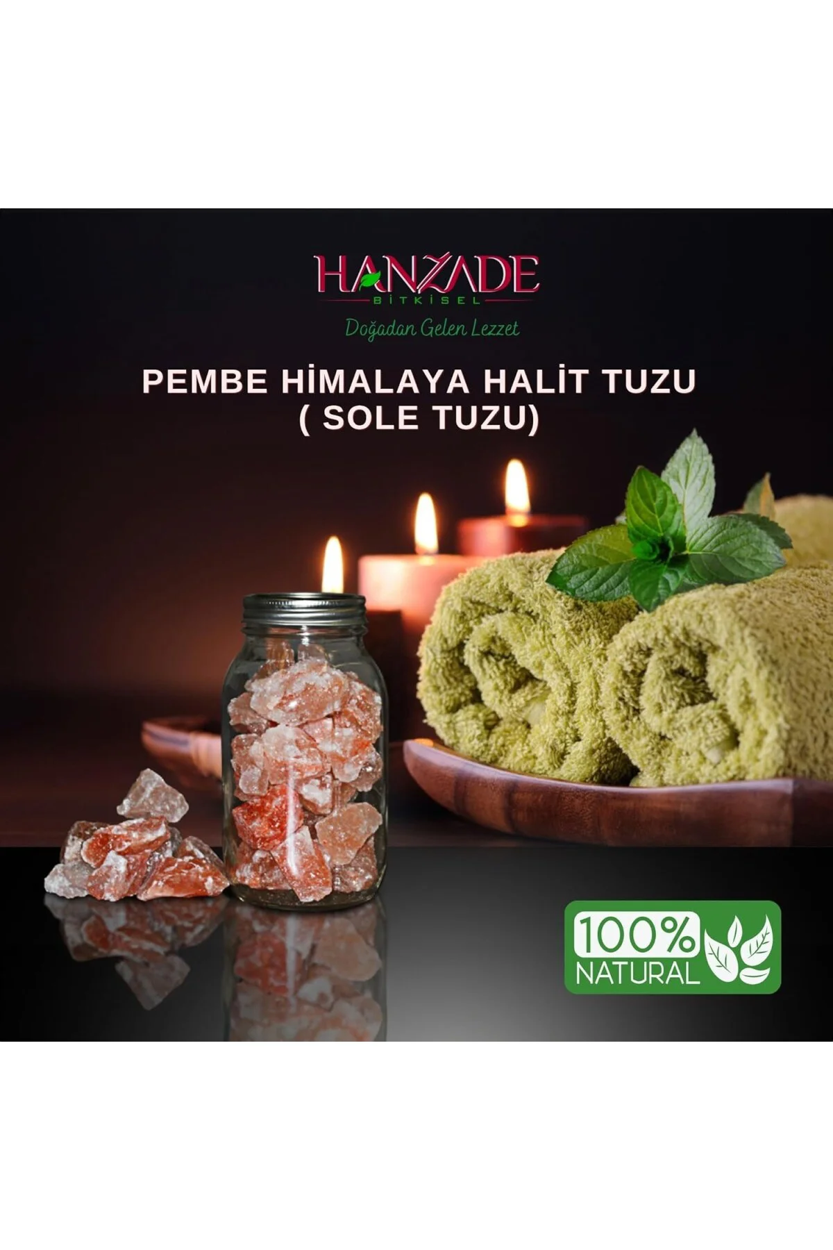Halit Tuz Sole Tuzu 1 KG Şeffaf Berrak Kristal Pembe Himalaya Hal