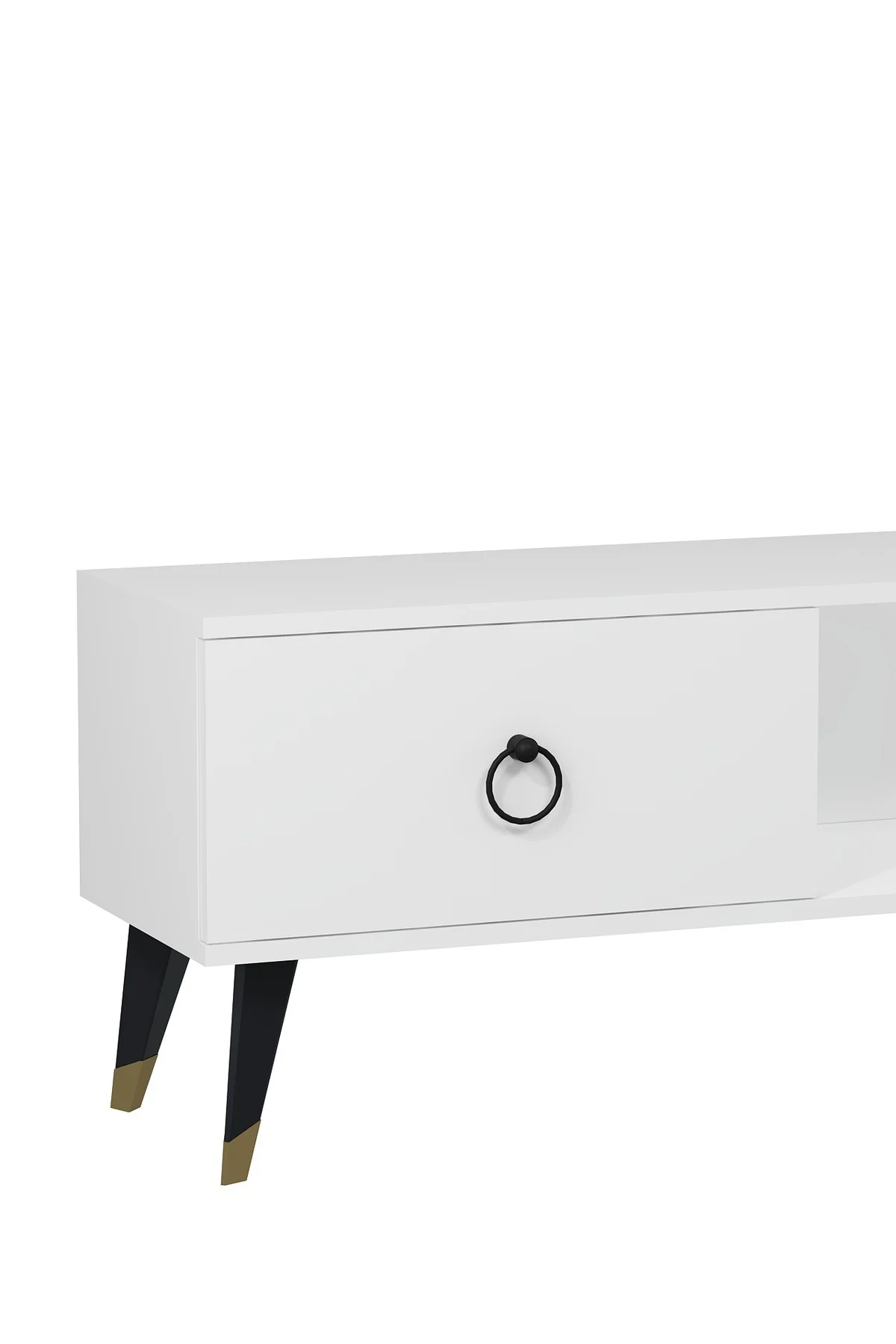 HALKA DOLAP,ÇEKMECE 60MM METAL MOBİLYA KULBU (ADET FİYATI) SİYAH