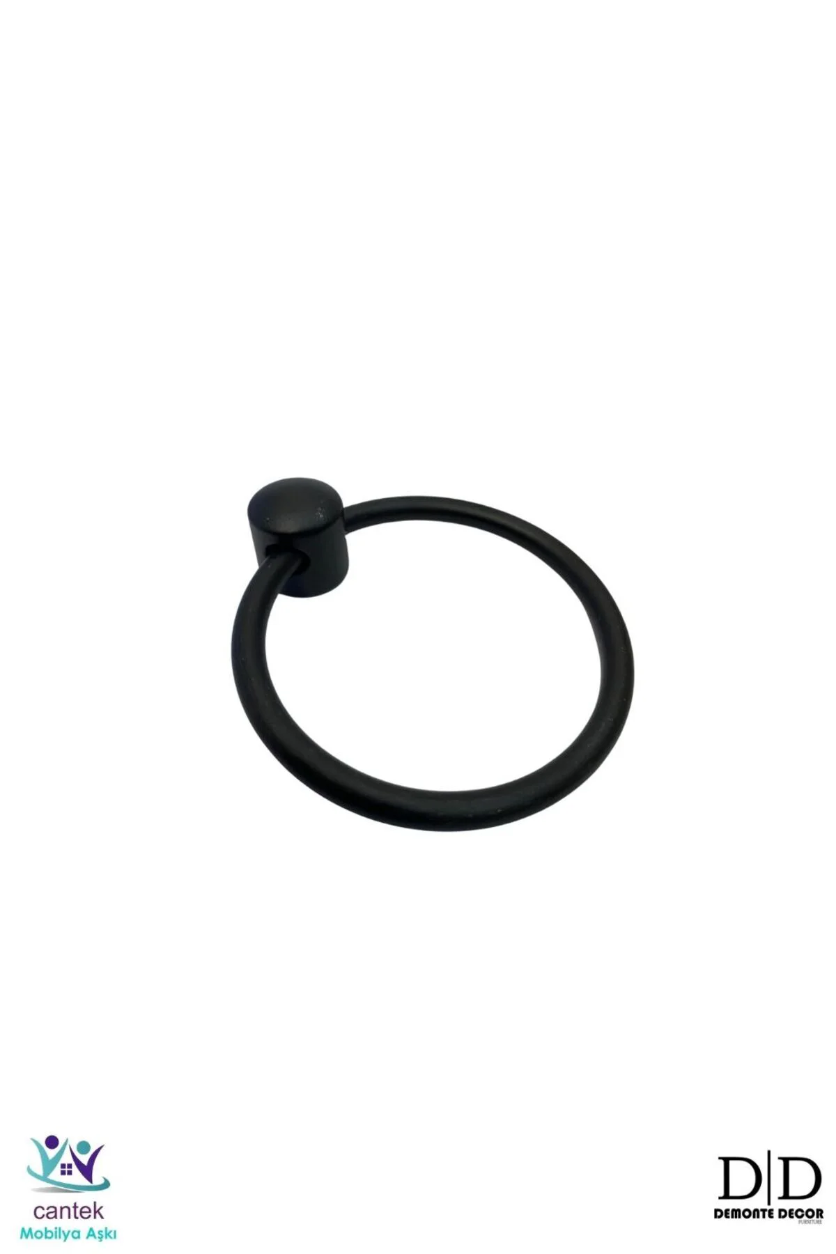 HALKA DOLAP,ÇEKMECE 60MM METAL MOBİLYA KULBU (ADET FİYATI) SİYAH