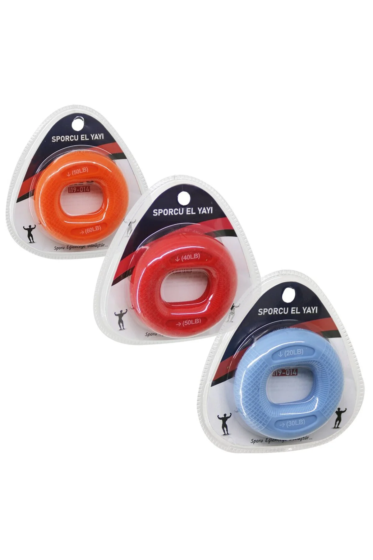Halka Model Renkli Sporcu Silikon El Yayı Çift Kullanım = 20-30LBS - 40-50LBS - 50-60LBS Halka Model Renkli Sporcu Silikon El Yayı Çift Kullanım = 20-30LBS - 40-50LBS - 50-60LBS