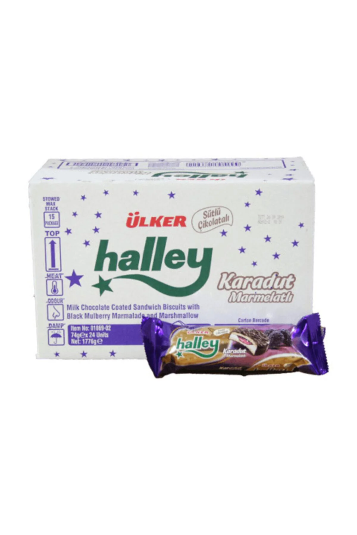 Halley Karadut Marmelatlı 74 Gr (24 Adet)