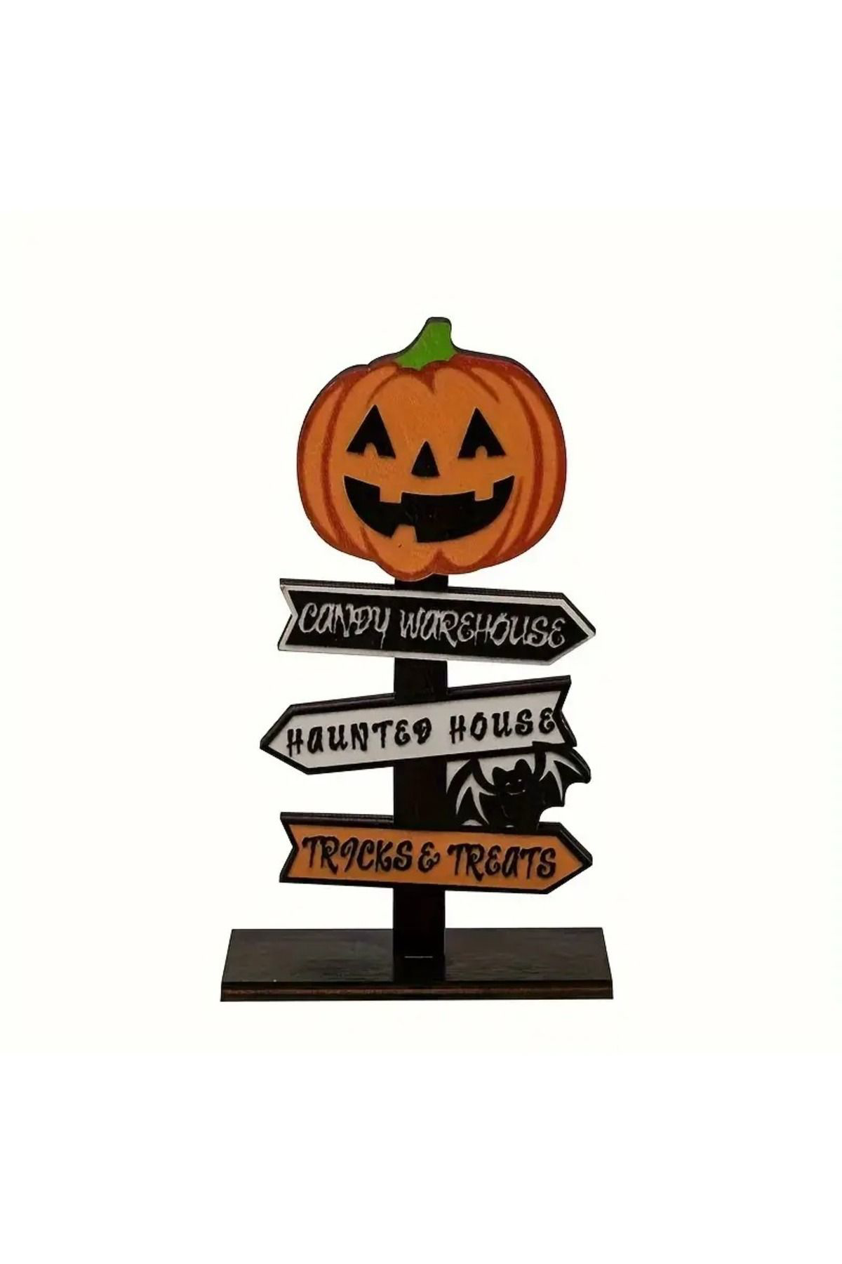 Dodemert Home Halloween Ahşap Balkabaği Masa Dekoru 14 X 8 Cm