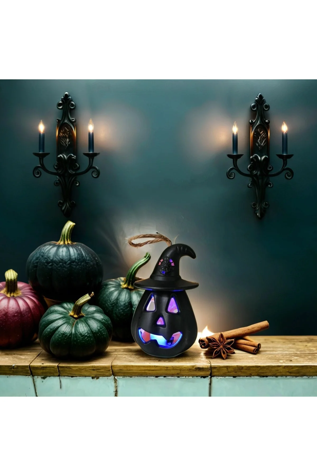 Halloween bal kabağı şeklinde led lamba 2