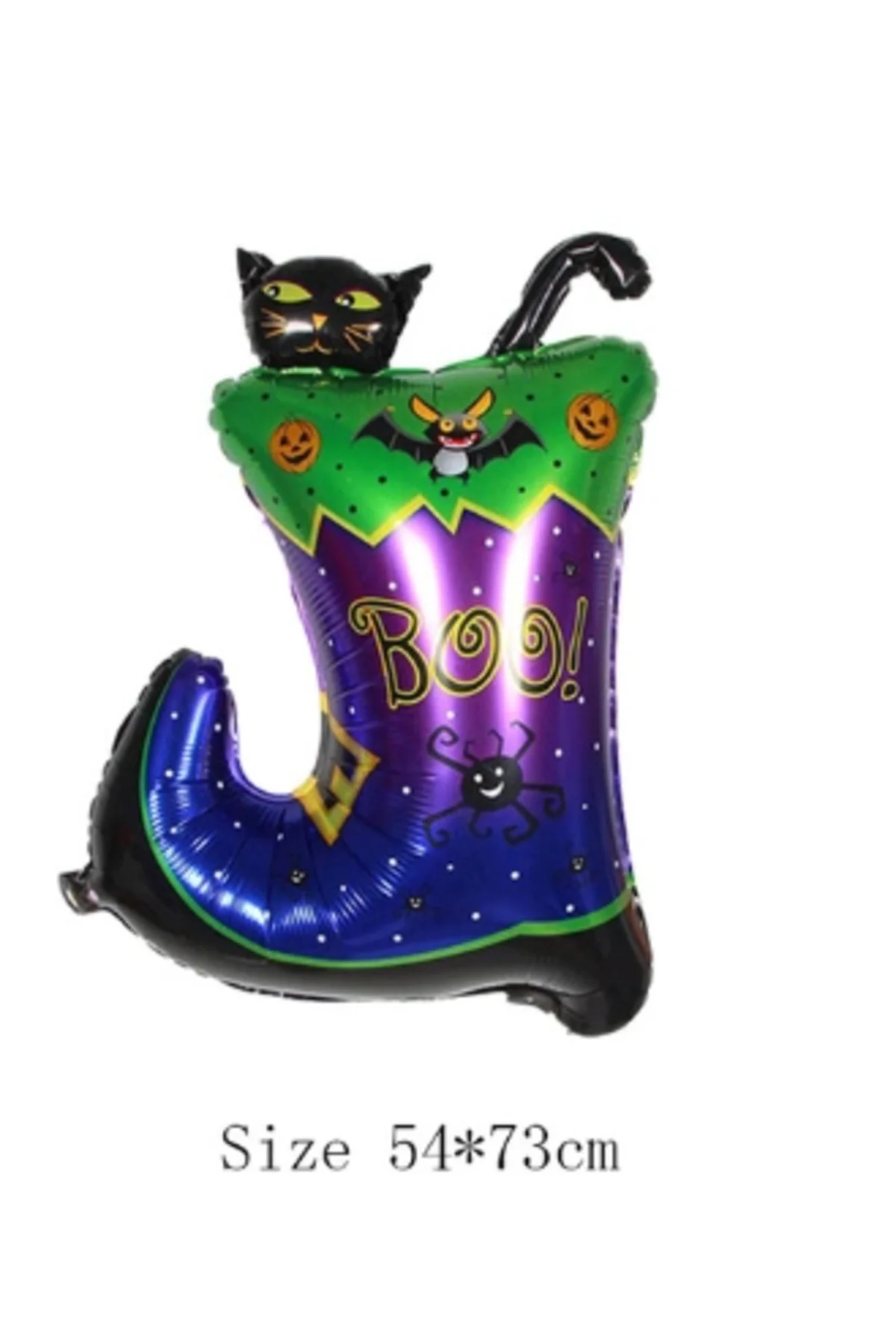 Halloween Çizmeli Kara Kedi Folyo Balon Halloween Çizmeli Kara Kedi Folyo Balon