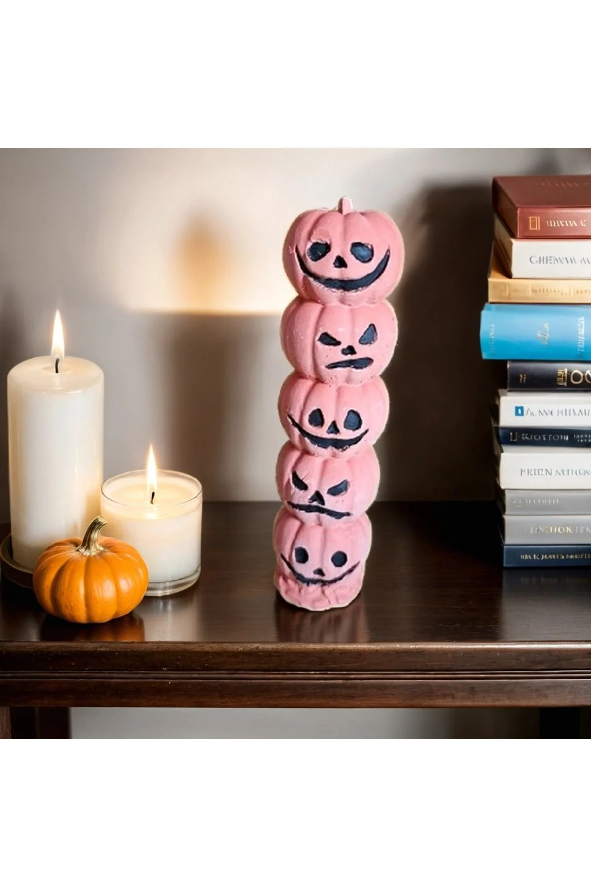 Halloween Dekoratif Biblo Katlı Balkabağı