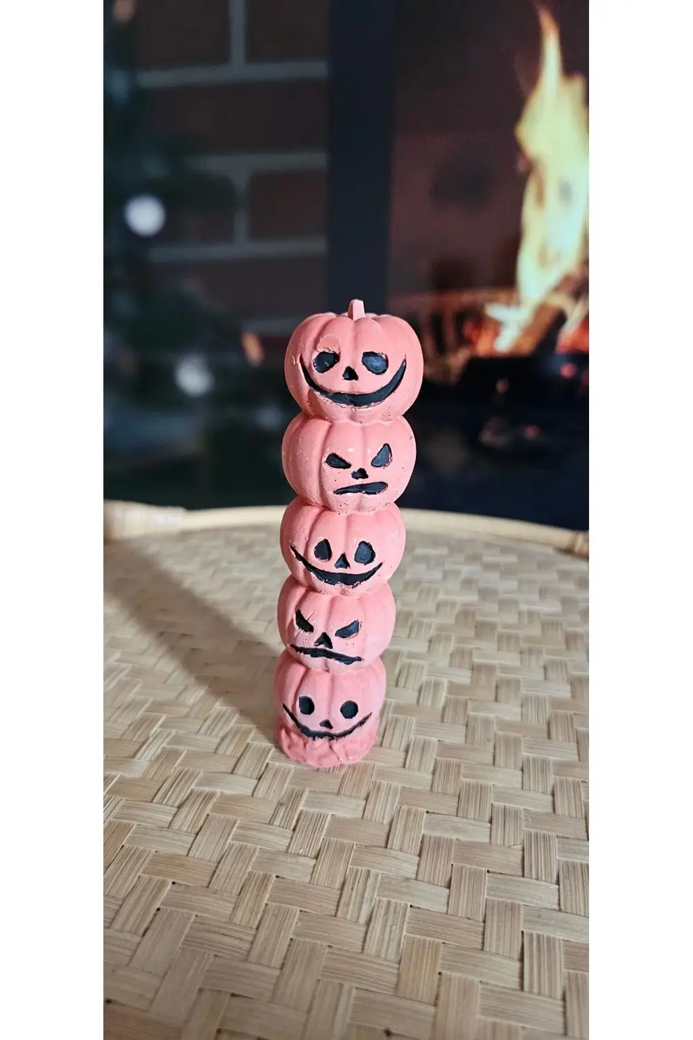 Halloween Dekoratif Biblo Katlı Balkabağı