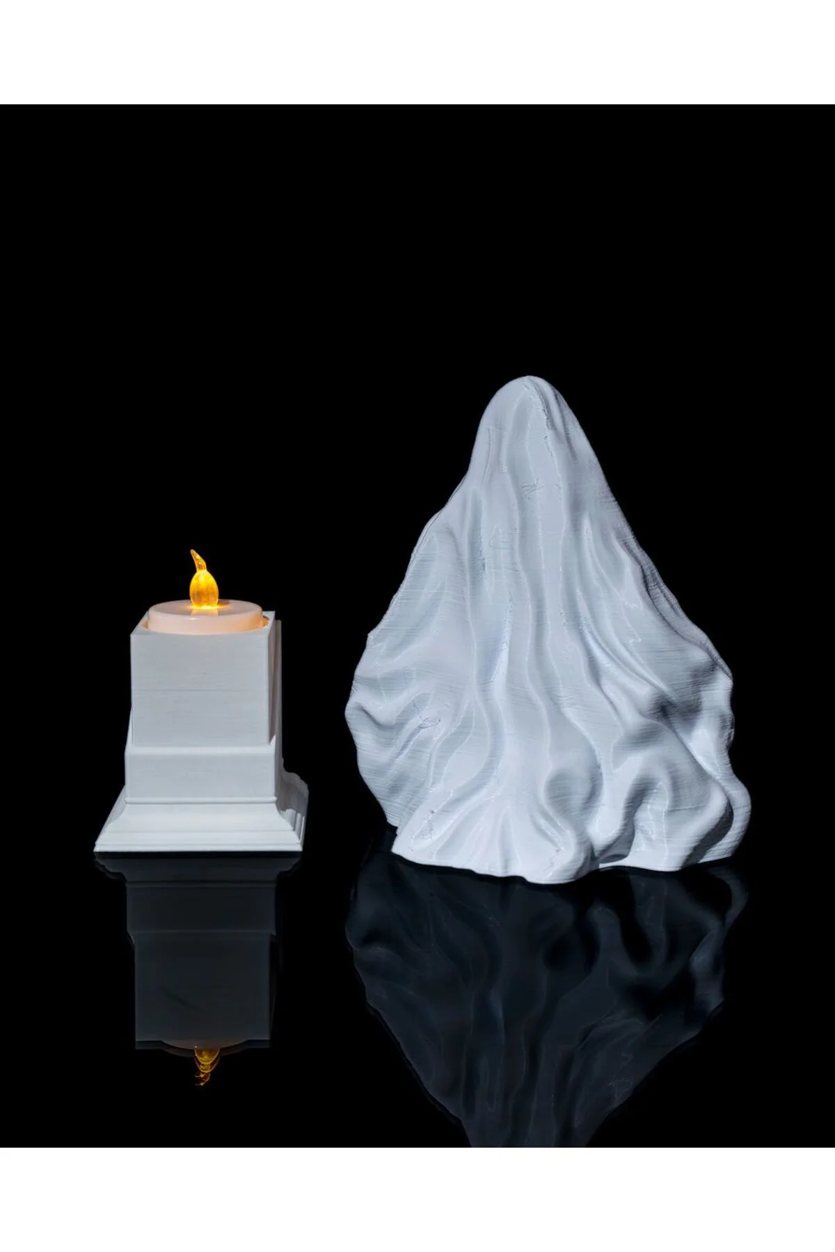 Halloween Hayalet Mumluk 3'lü Set Cadılar Bayramı Mumluk 3'lü Hay