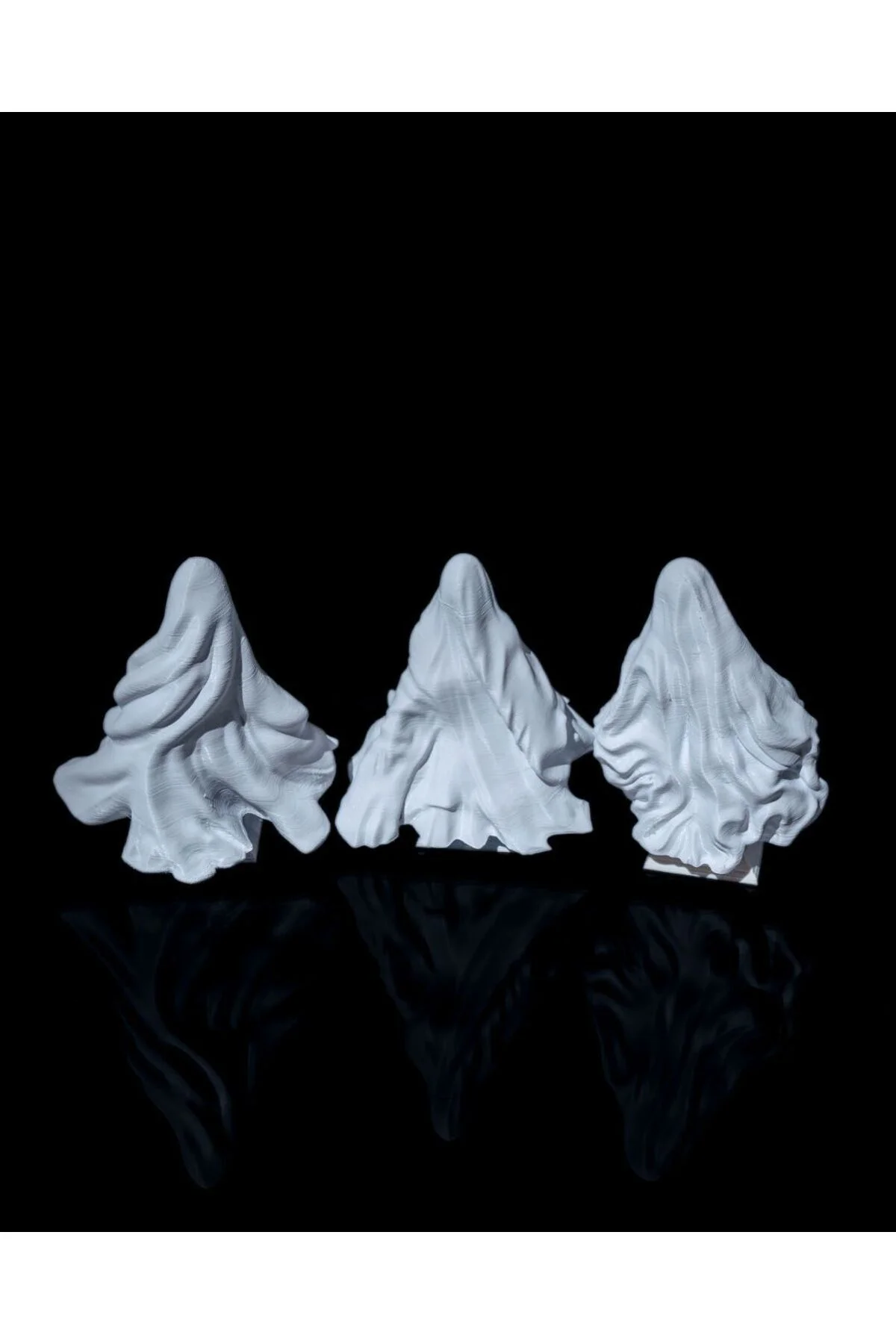Halloween Hayalet Mumluk 3'lü Set Cadılar Bayramı Mumluk 3'lü Hay