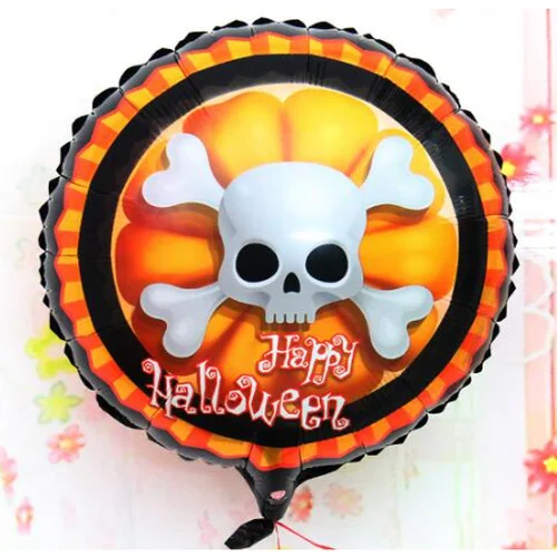 Halloween İskelet Kuru Kafa Folyo Bn 18 inç