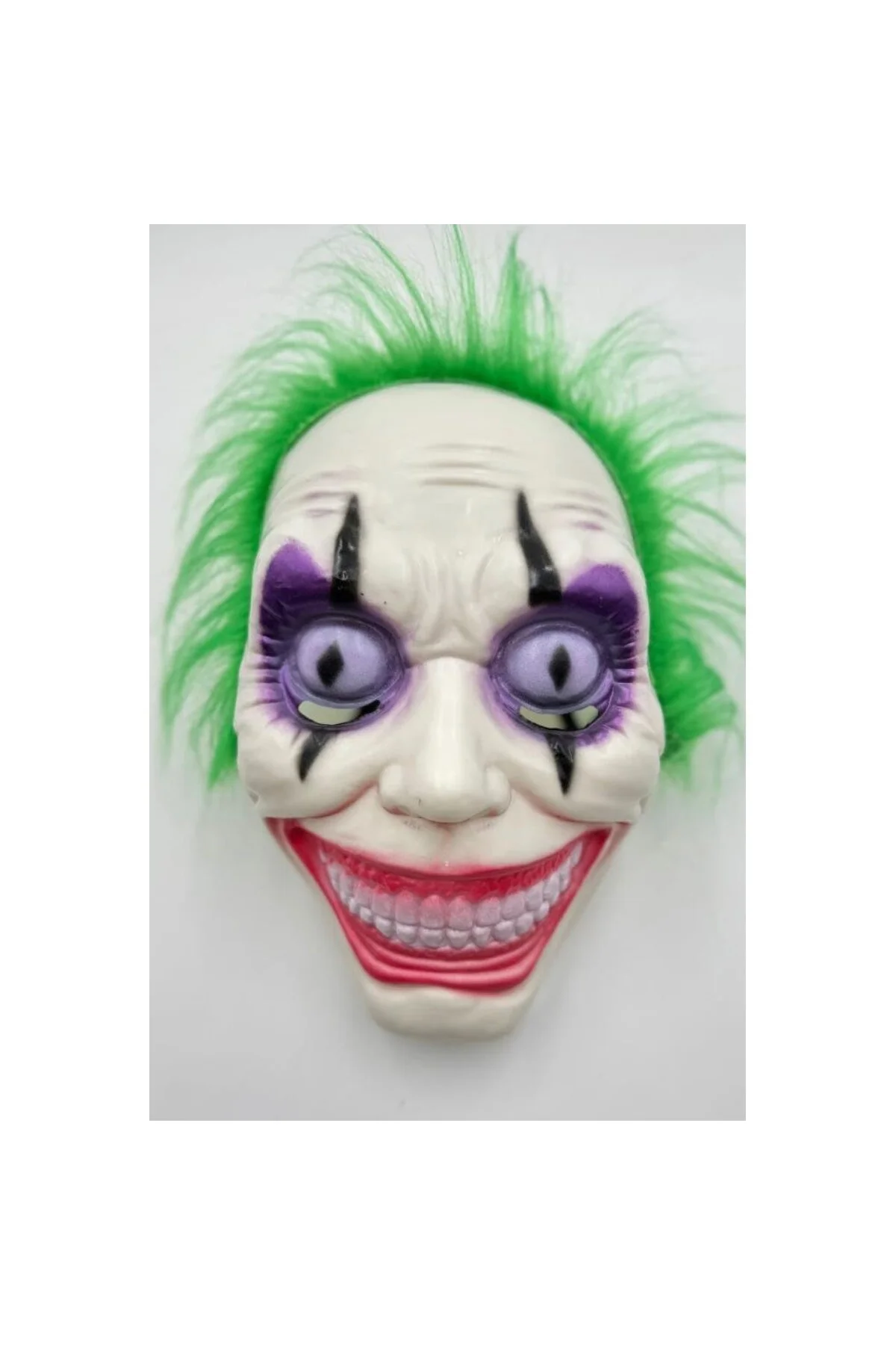 Halloween Maske Joker Yeşil Saç