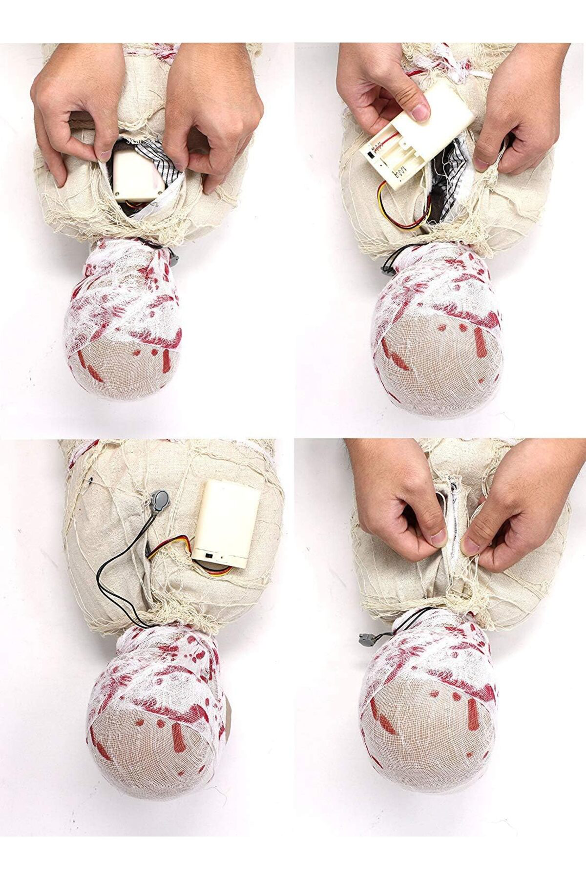 Astra Market Halloween Sensörlü İşıklı Hareketli Mumya 25X75 Cm