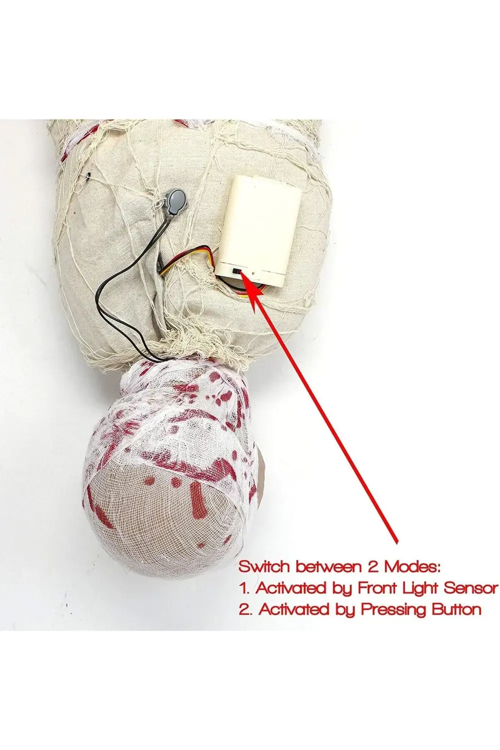 Halloween Sensörlü Işıklı Hareketli Mumya