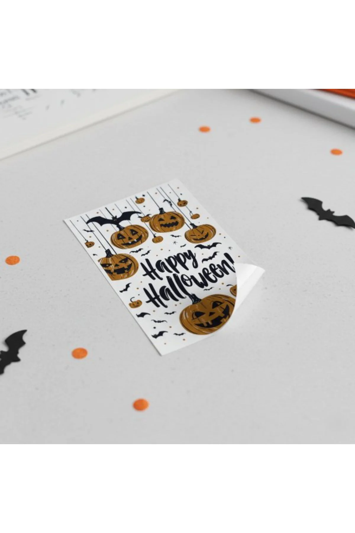 Halloween Temalı Balkabaklı Duvar Sticker Seti