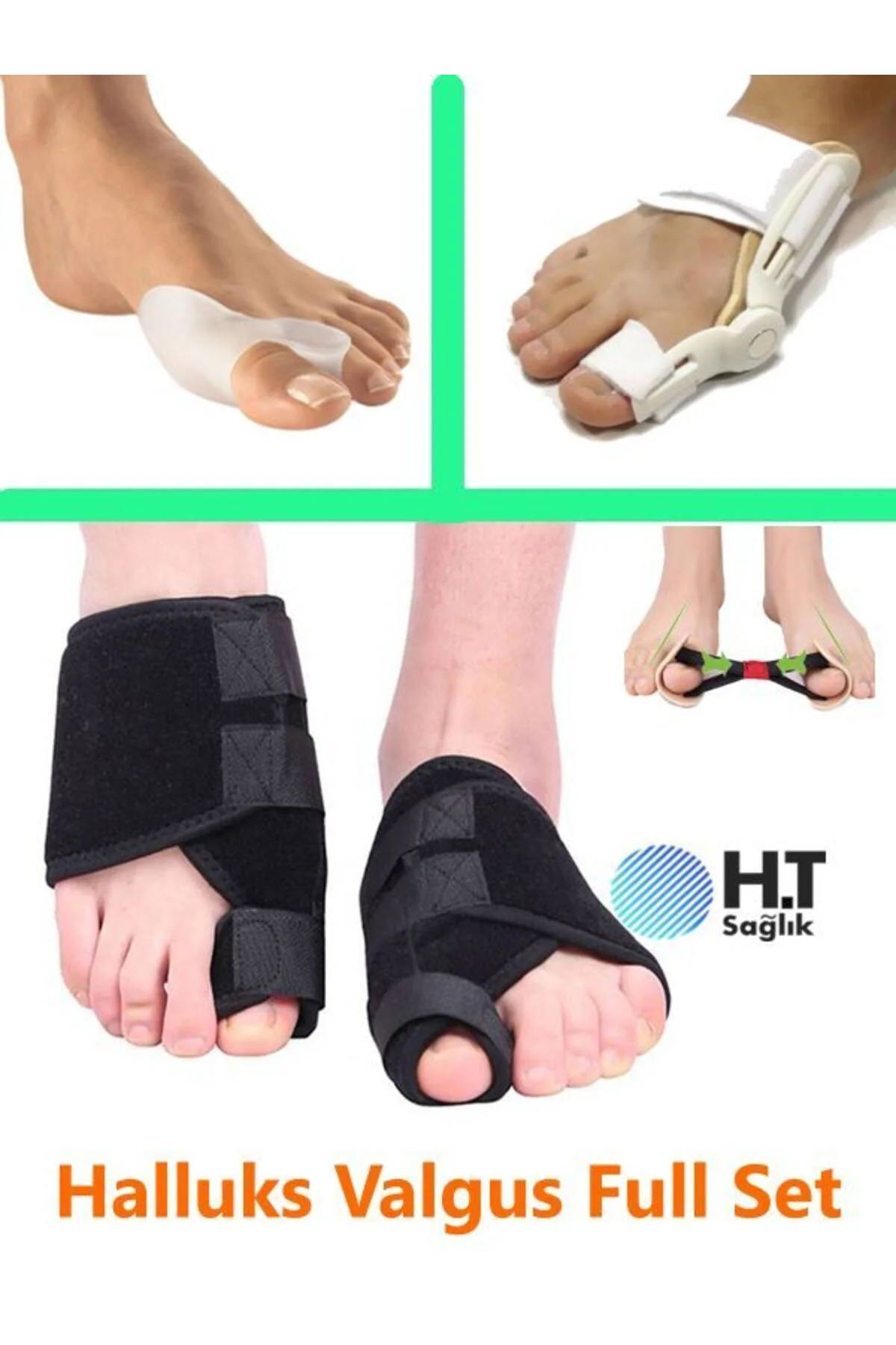 HALLUKS VALGUS BÜYÜK SET - 2 KUMAŞ GECE ATELİ-2 GECE ATELİ-1 ÇF MAKARALI BUNYON-1 EGZERSİZ LASTİĞİ Fiyatı, Yorumları ve Özellikleri