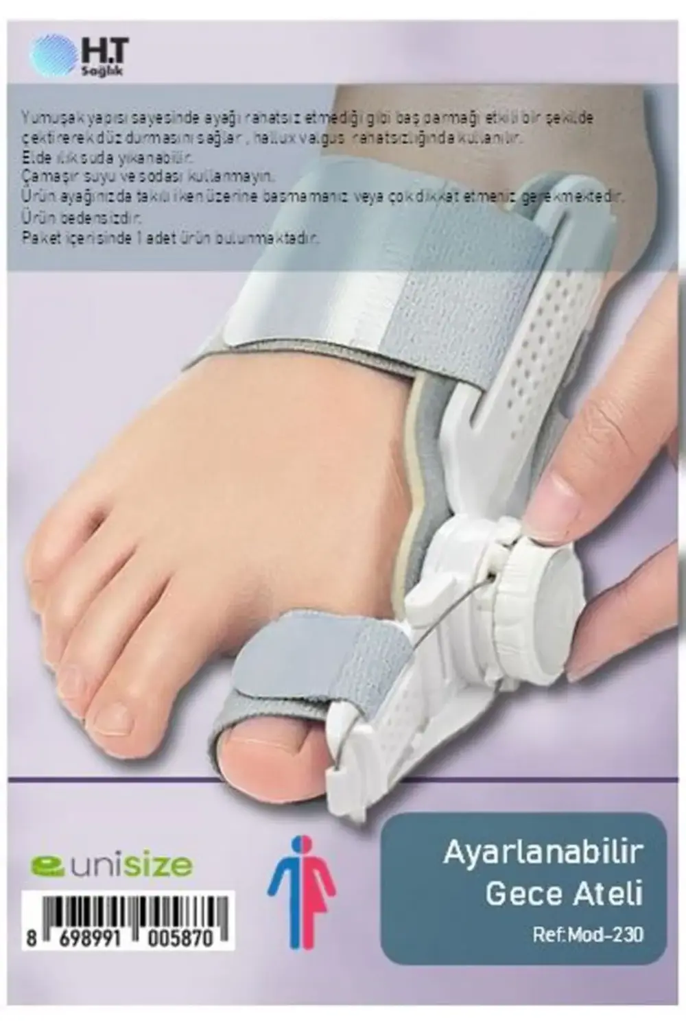 Hallux Valgus Kemik Düzeltici Ayarlı Gece Ateli