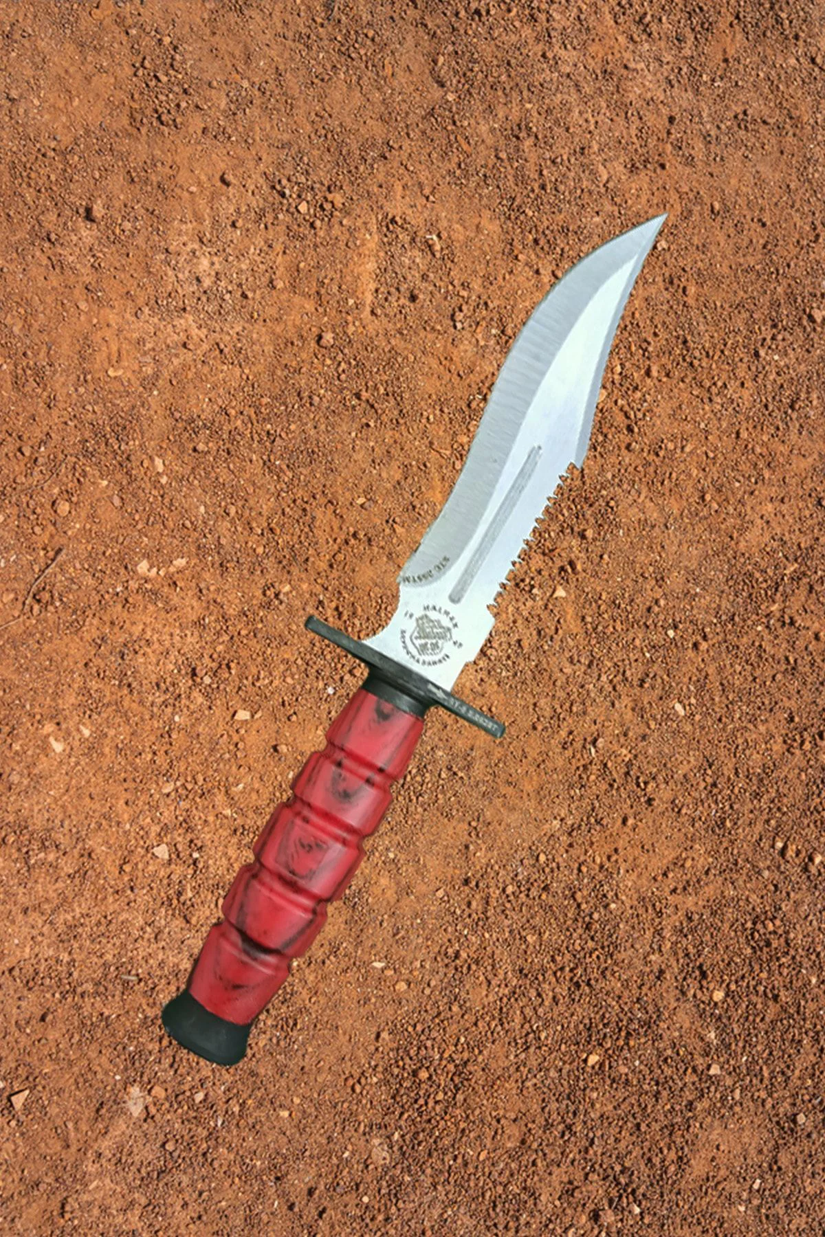Halmak Outdoor Bıçak Mutfak Bıçak Komando Rambo Kamp Av Bıçak Çakı Kılıflı (30 Cm)