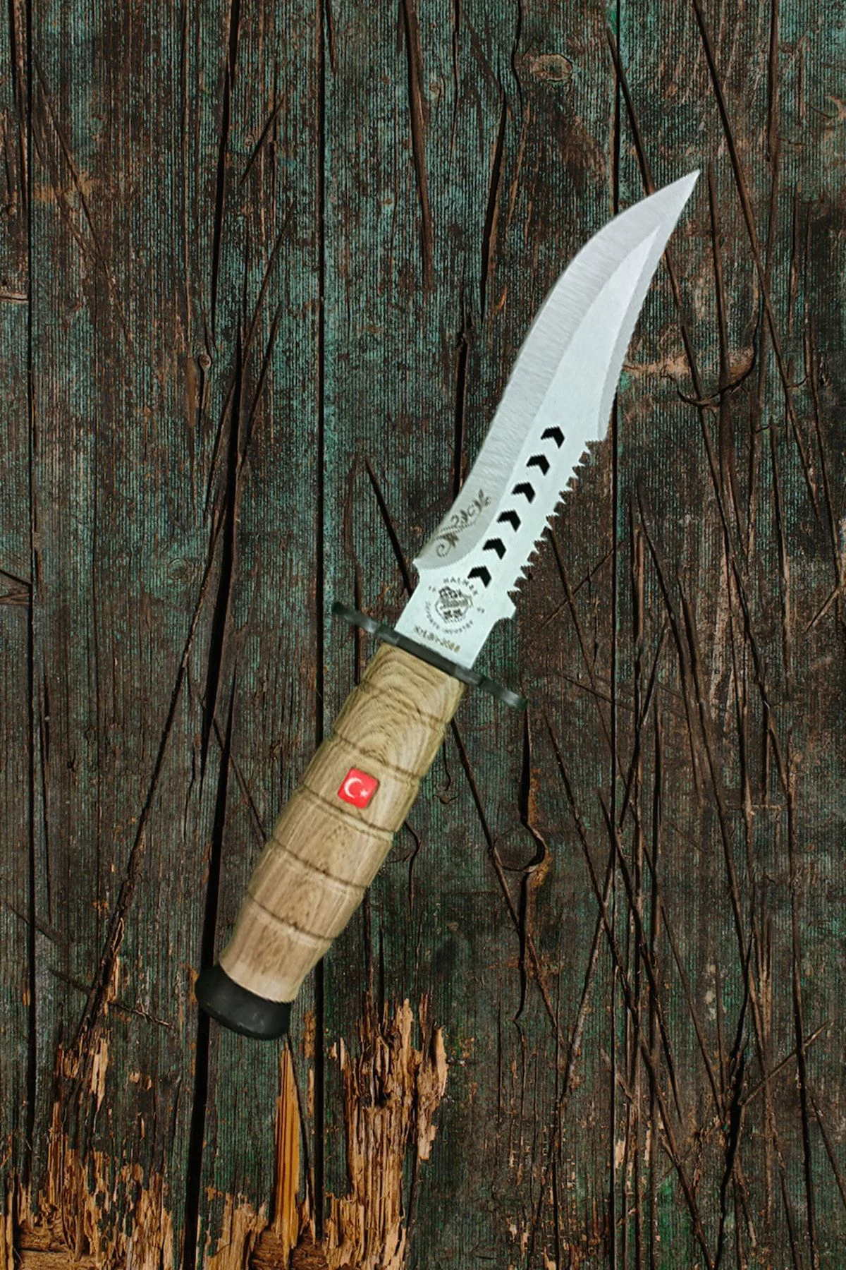 Halmak Outdoor Çakı Bıçak Aksesuar Kamp Malzemesi Rambo Bıçağı Kamp Bıçağı Çakı Bıçak Kılıfla (30 CM)