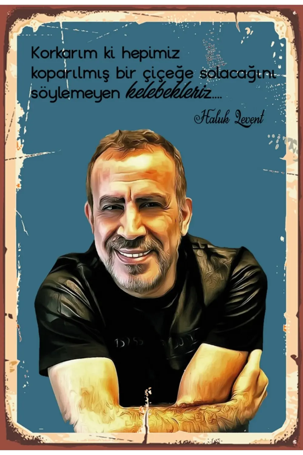Haluk Levent Retro Wintage Ahşap Tablo Mdf Poster