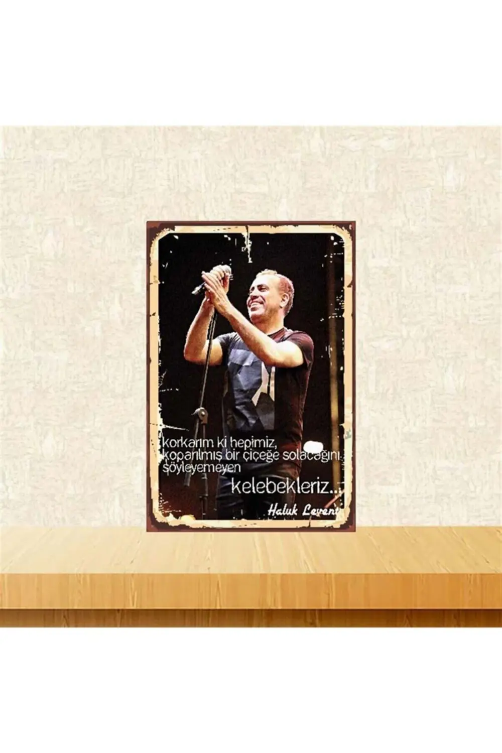 Haluk Levent Tasarımlı 20-30 Cm Retro Ahşap Poster