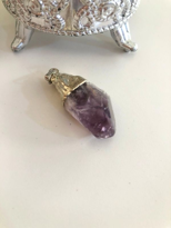 Tükkan Accessories Ham Ametist Taşi Orjinal Doğaltaş Kolye Ucu -Doğaltaşkol14