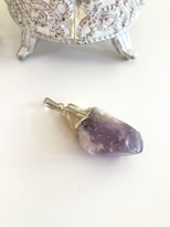 Tükkan Accessories Ham Ametist Taşi Orjinal Doğaltaş Kolye Ucu -Doğaltaşkol14