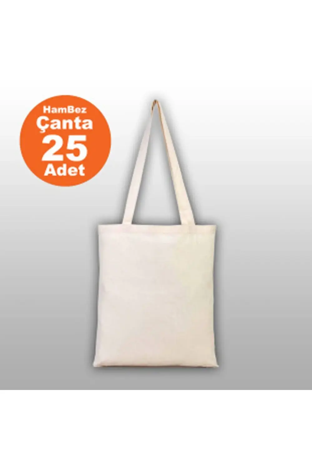 Ham Bez Çanta Baskısız %100 Doğal - 25 Adet