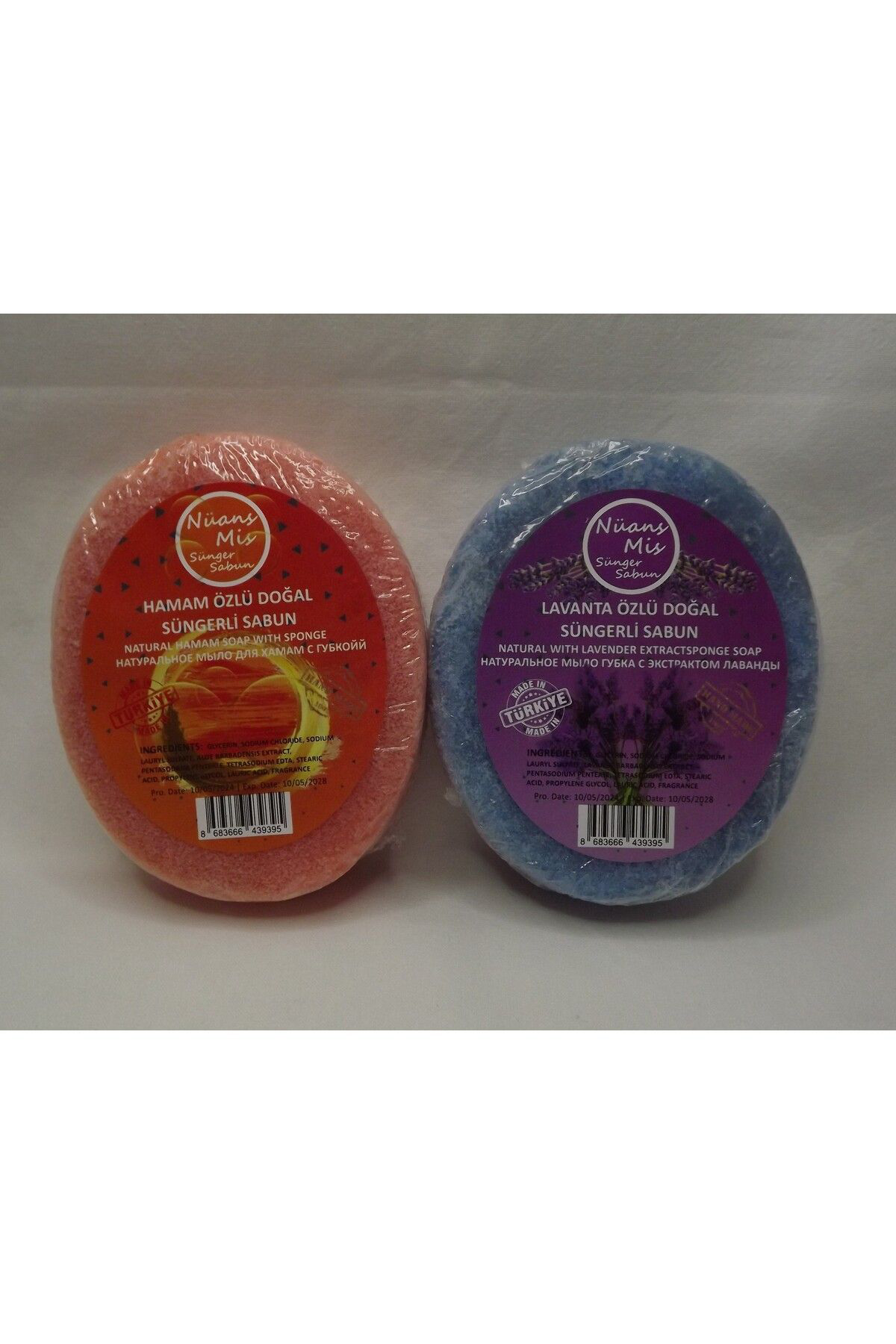 Otel Bukleti Hamam-Lavanta Özlü Doğal Süngerli Sabun