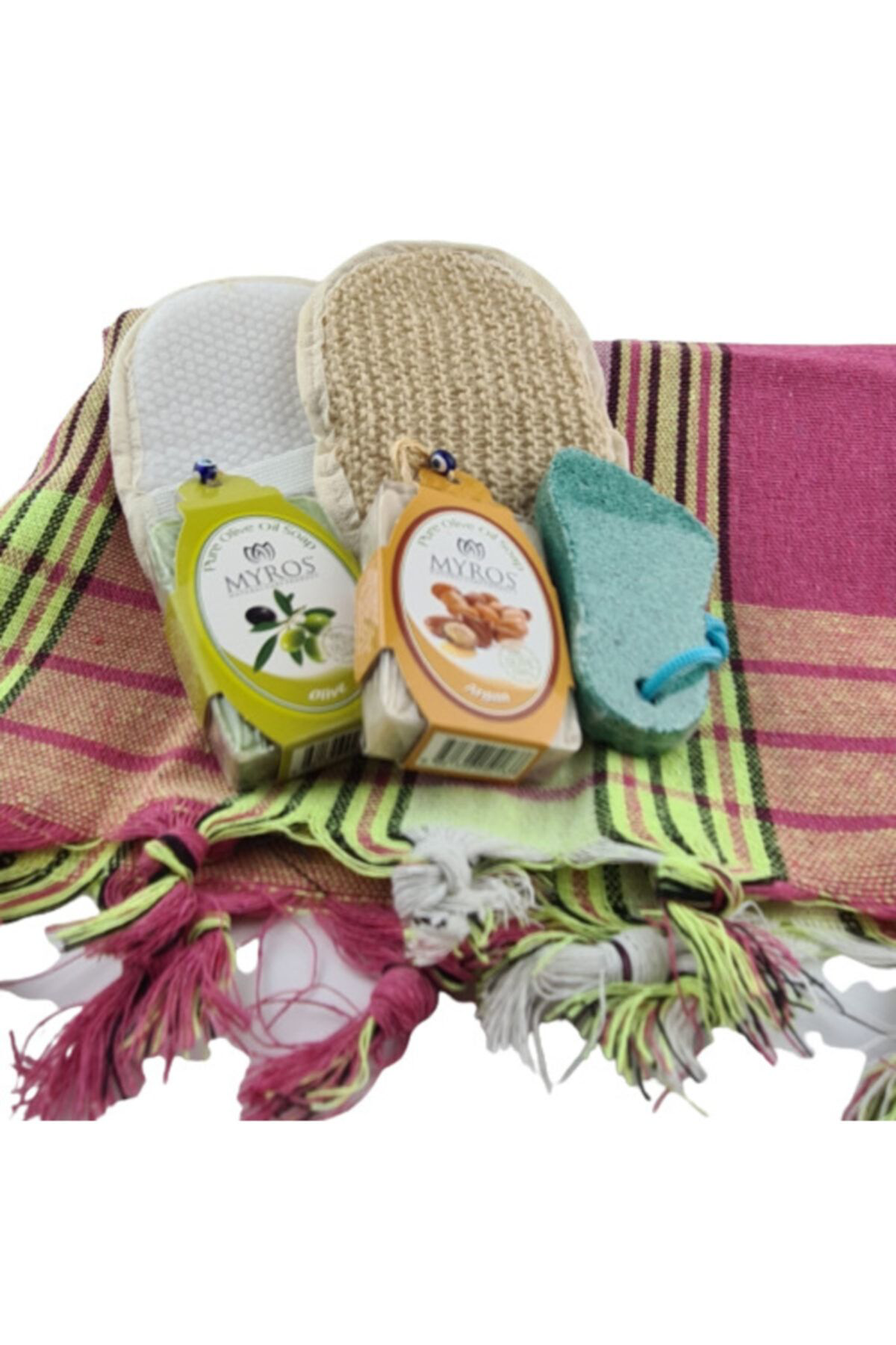 Emroske Hamam&Spa&Banyo Peştamal. Sabun. Topuk Taşi . Kese Set Banyo Havl