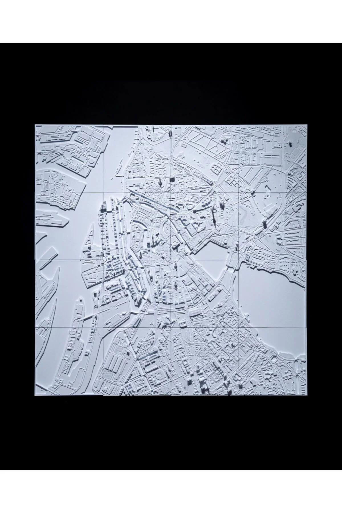 Hamburg Üç Boyutlu Şehir Silüeti Dekoratif Minimalist Duvar Tablosu Hamburg Tablo 15CM