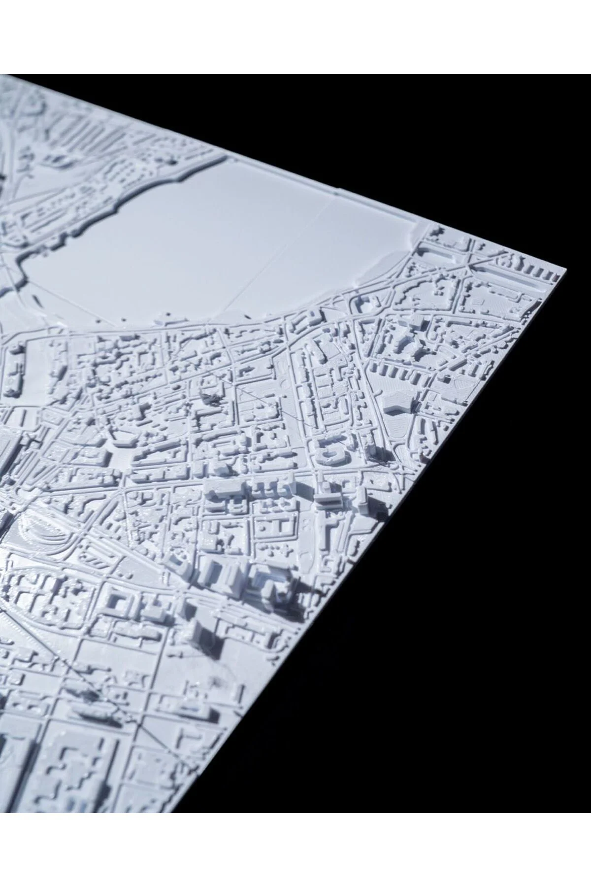 Hamburg Üç Boyutlu Şehir Silüeti Dekoratif Minimalist Duvar Tablosu Hamburg Tablo 15CM