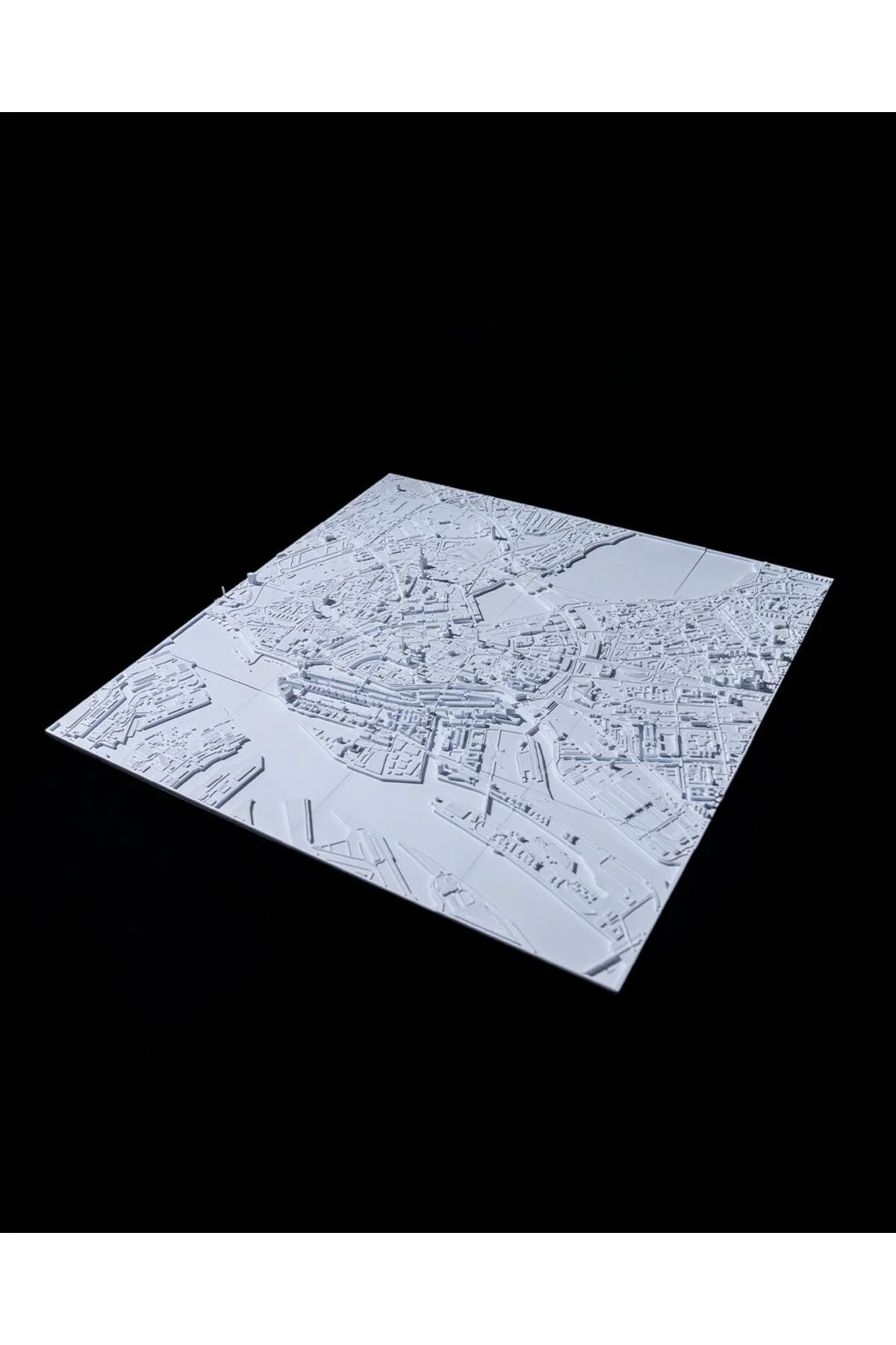 Hamburg Üç Boyutlu Şehir Silüeti Dekoratif Minimalist Duvar Tablosu Hamburg Tablo 15CM