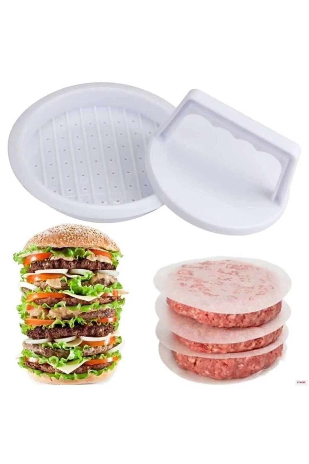 Hamburger Kalıbı Köfte Presi Şekillendirici Pratik Hamburger Yapm