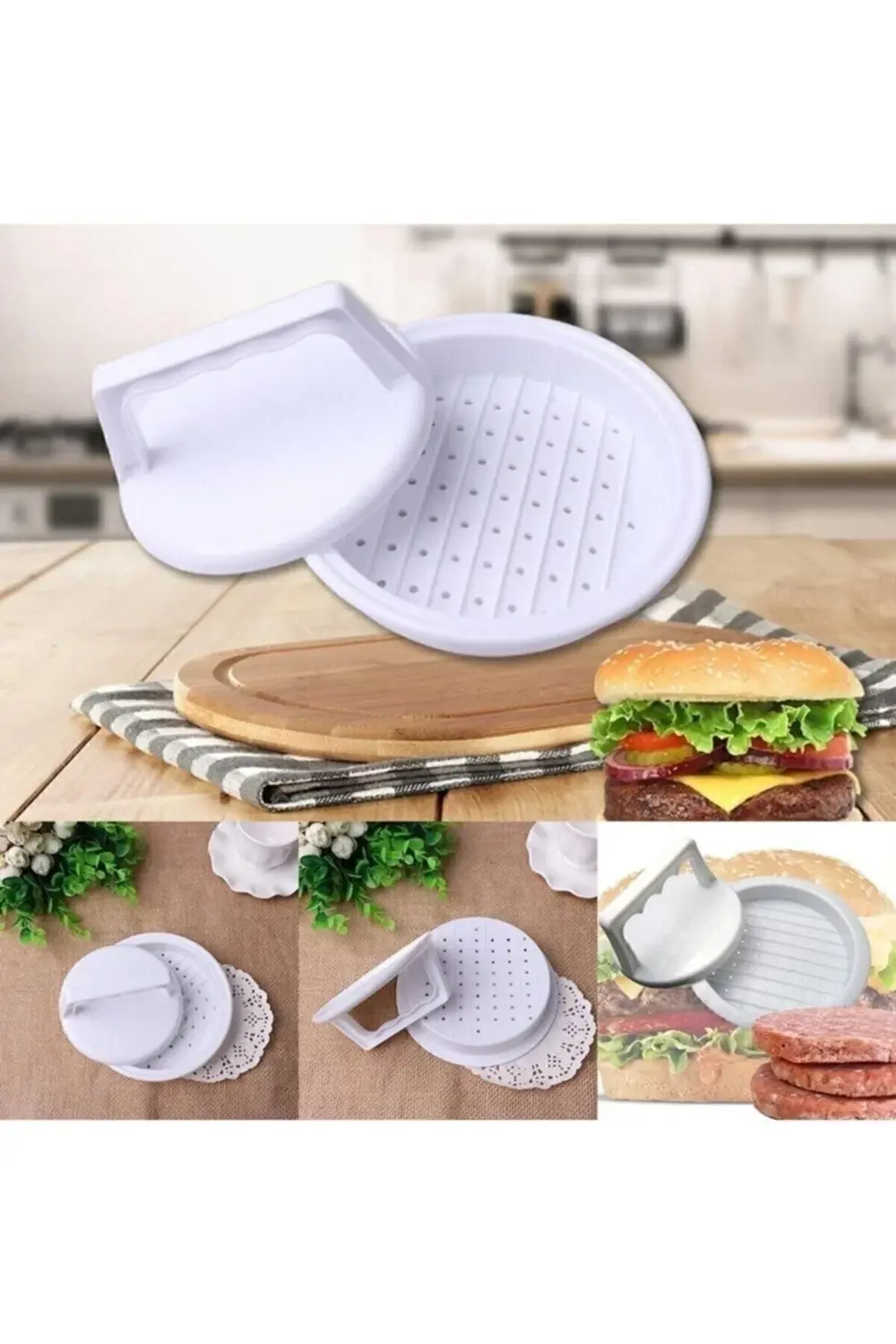 Hamburger Kalıbı Köfte Presi Şekillendirici Pratik Hamburger Yapm