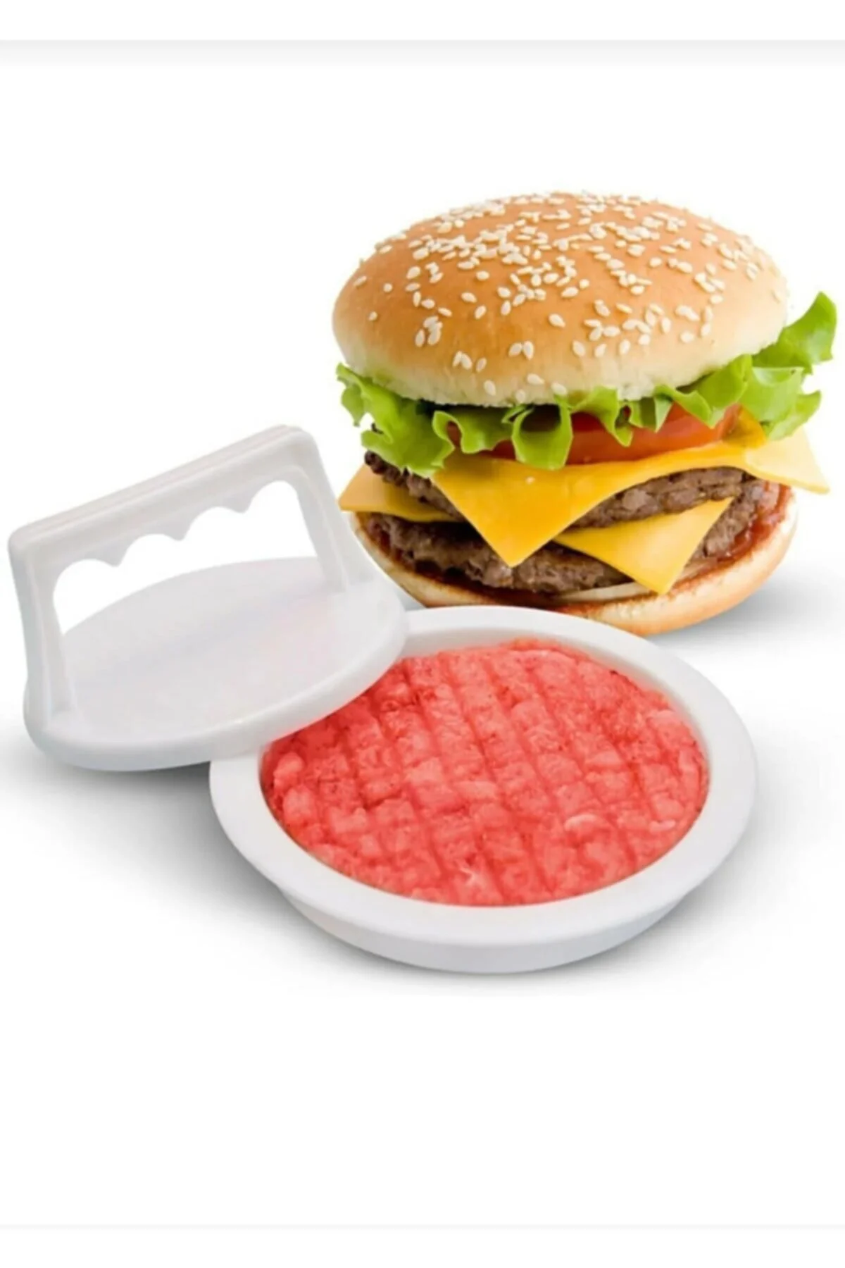 Hamburger Köfte Şekillendirici Köfte Kalıbı Hamburger Pratik Pres Aparat Hamburger Köfte Şekillendirici Köfte Kalıbı Hamburger Pratik Pres Aparat