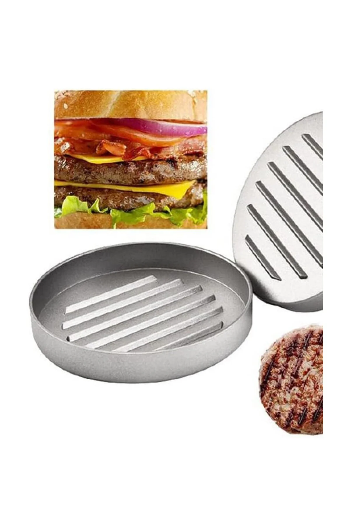 HAMBURGER PRESS ALÜMİNYUM