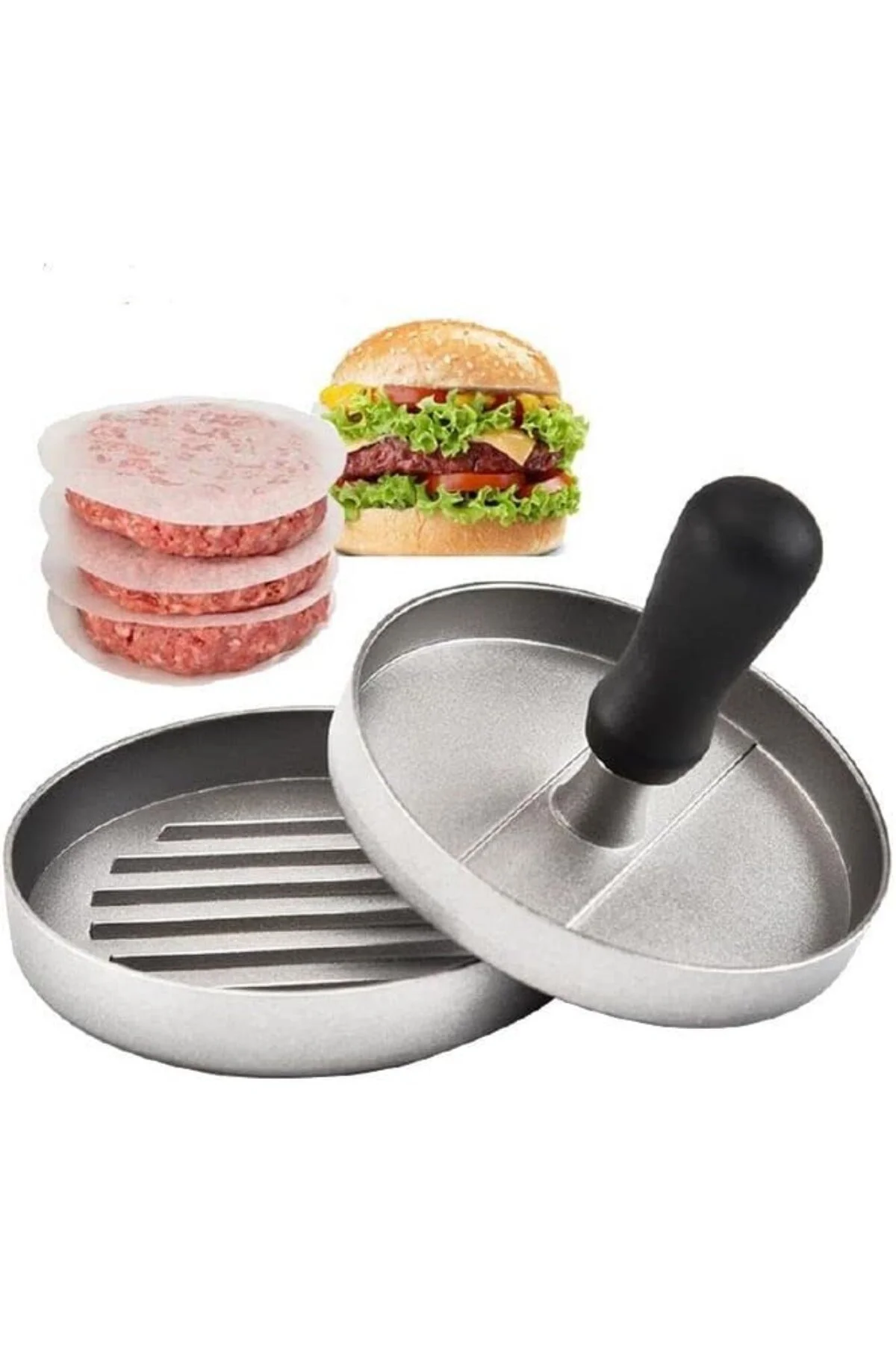 HAMBURGER PRESS ALÜMİNYUM