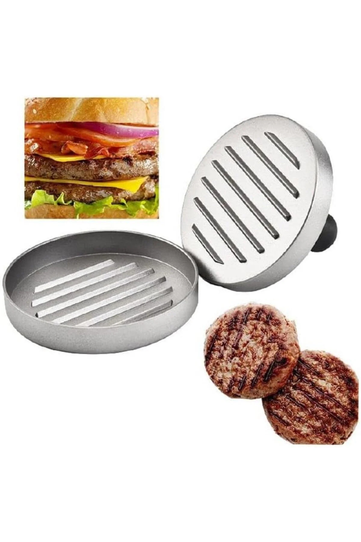 HAMBURGER PRESS ALÜMİNYUM