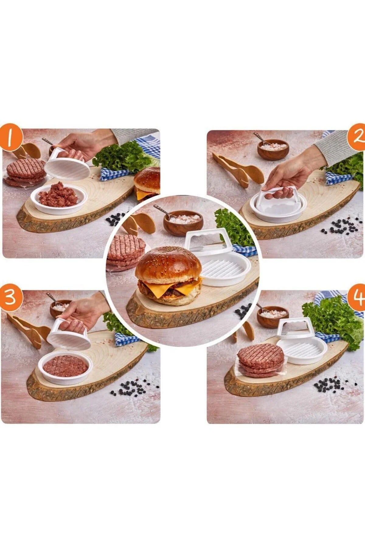Hamburger ve Köfte Kalıbı Köfte Presi Şekillendirici Burger Press