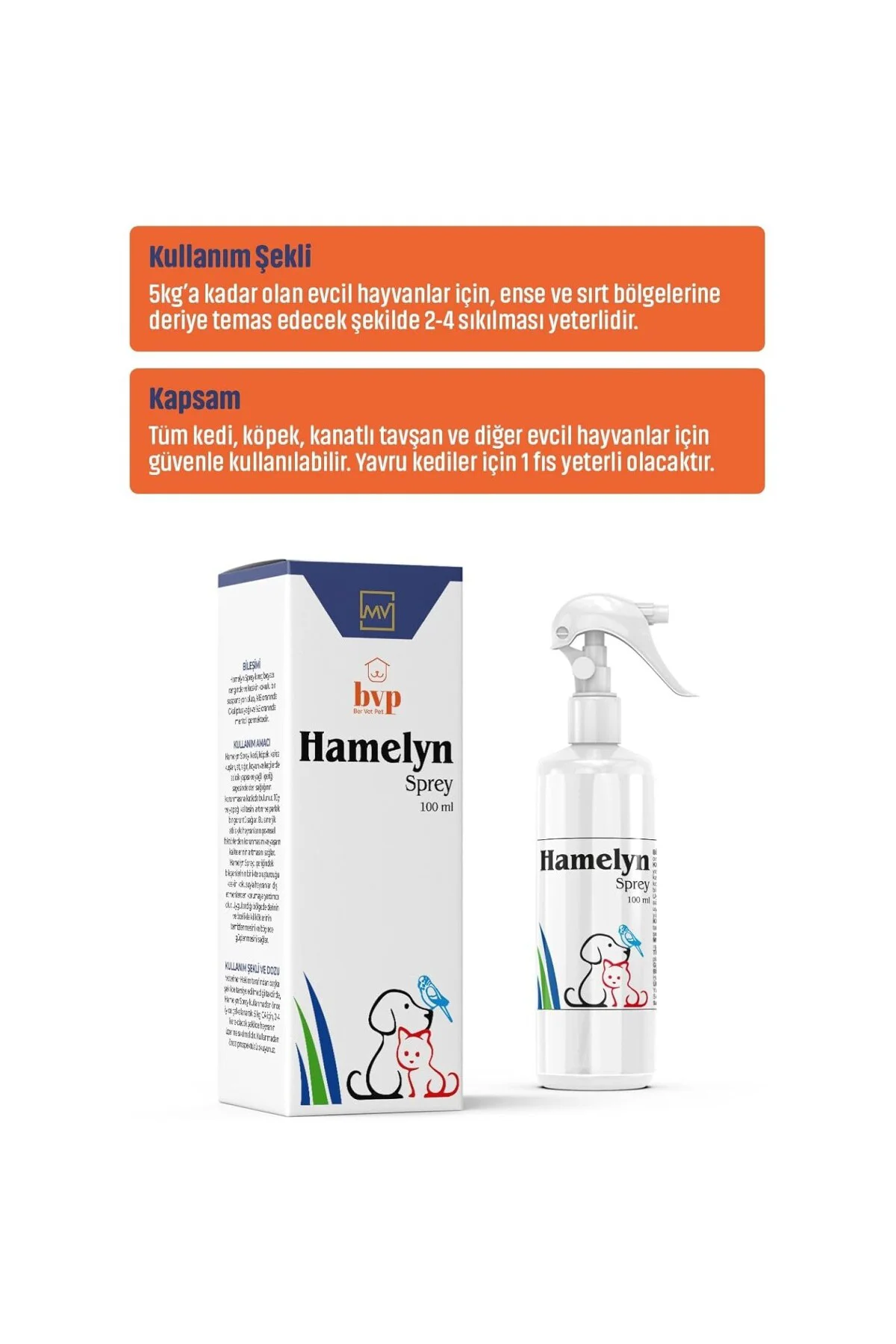 Hamelyn Bit-Pire-Kene Spreyi, Doğal Koruma, Kedi Köpek Kuş Tavşan