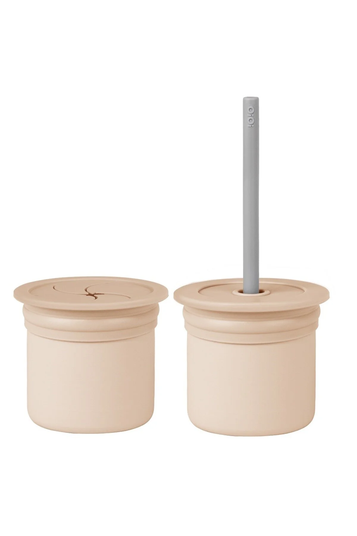 Ham+Hüp Pipetli Silikon Bardak Seti Bubble Beige / Powder Grey