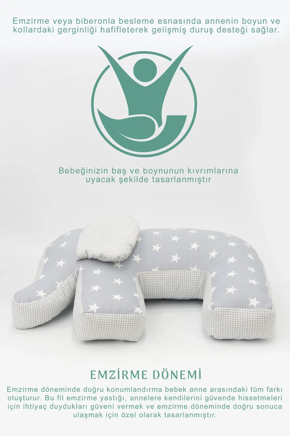 Mordesign Hamile Yastığı, Bebek Destek Koltuğu; Bebek Emzirme Minderi; Deko