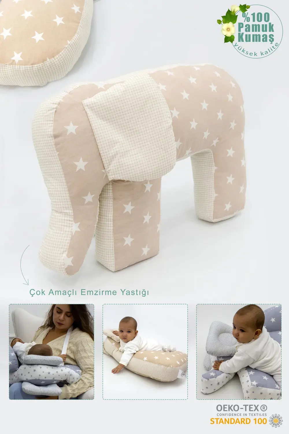 Mordesign Hamile Yastığı, Bebek Destek Koltuğu; Bebek Emzirme Minderi; Deko