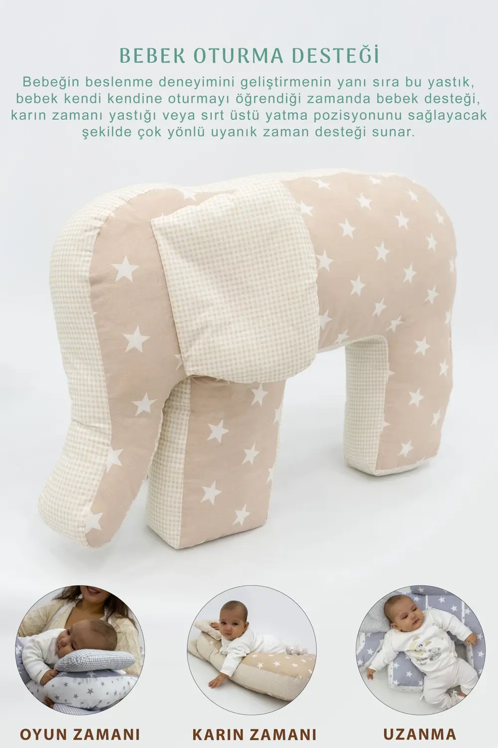 Mordesign Hamile Yastığı, Bebek Destek Koltuğu; Bebek Emzirme Minderi; Deko