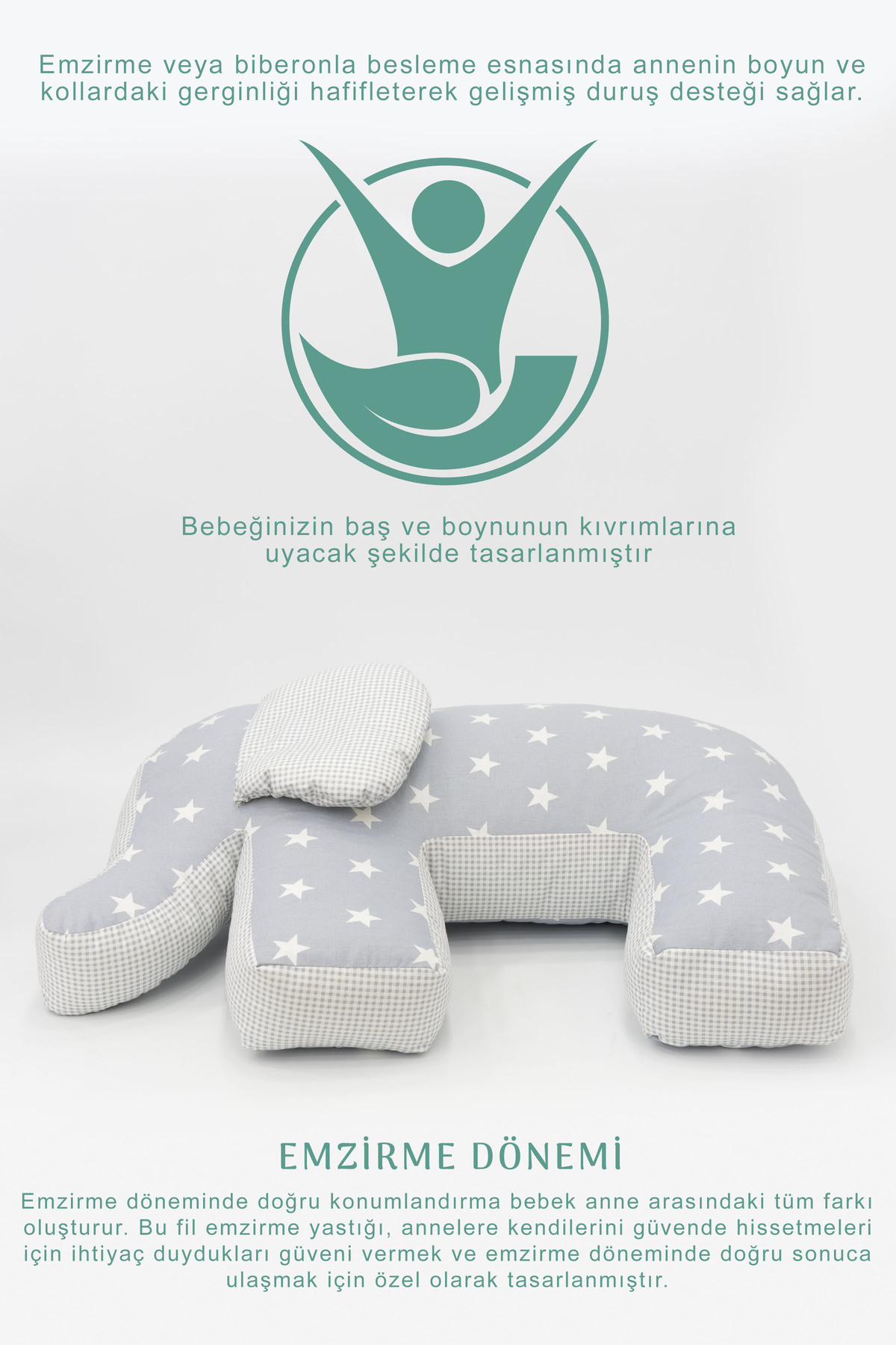 Mordesign Hamile Yastığı, Bebek Destek Koltuğu; Bebek Emzirme Minderi; Deko