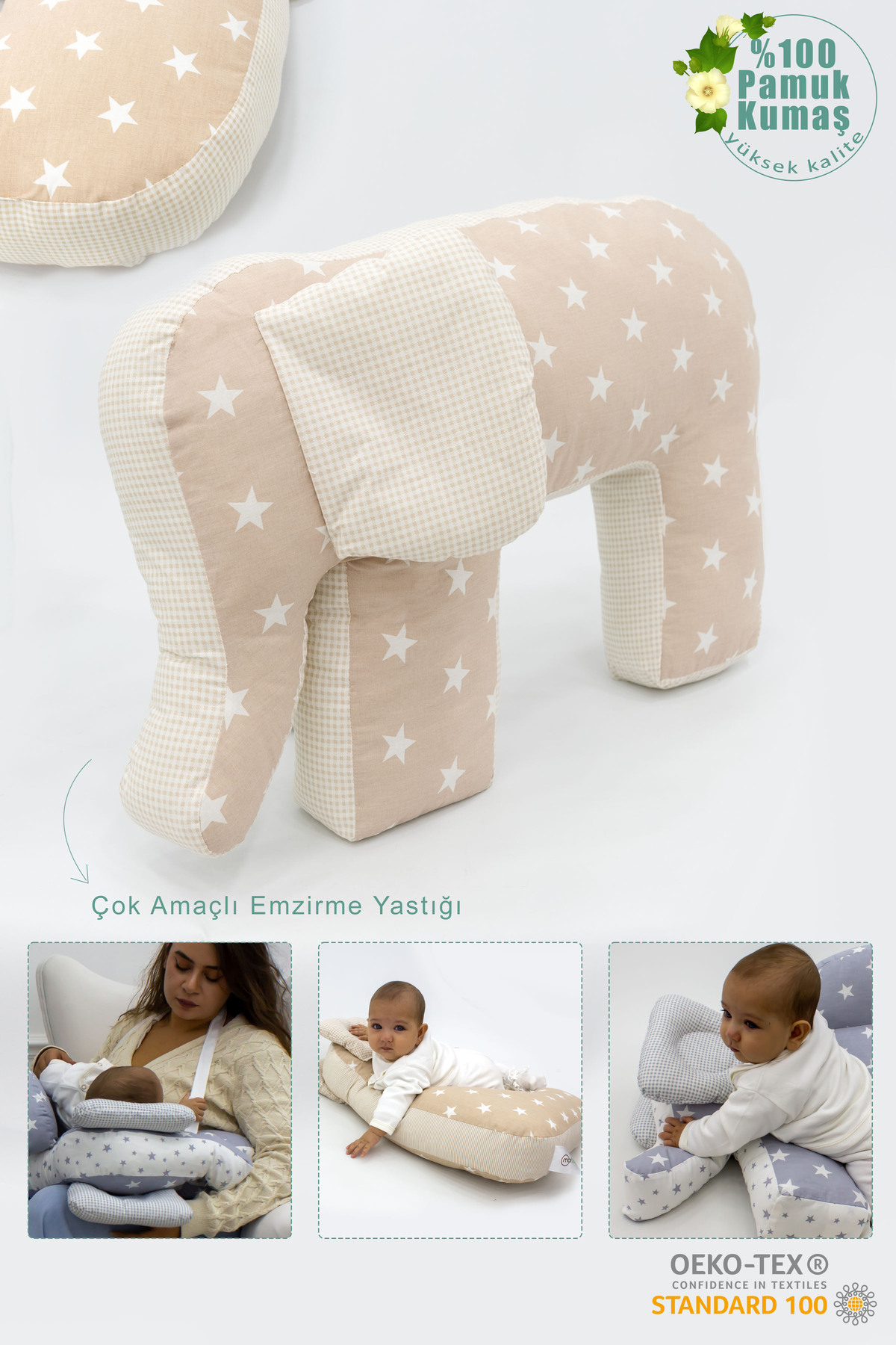 Mordesign Hamile Yastığı, Bebek Destek Koltuğu; Bebek Emzirme Minderi; Deko